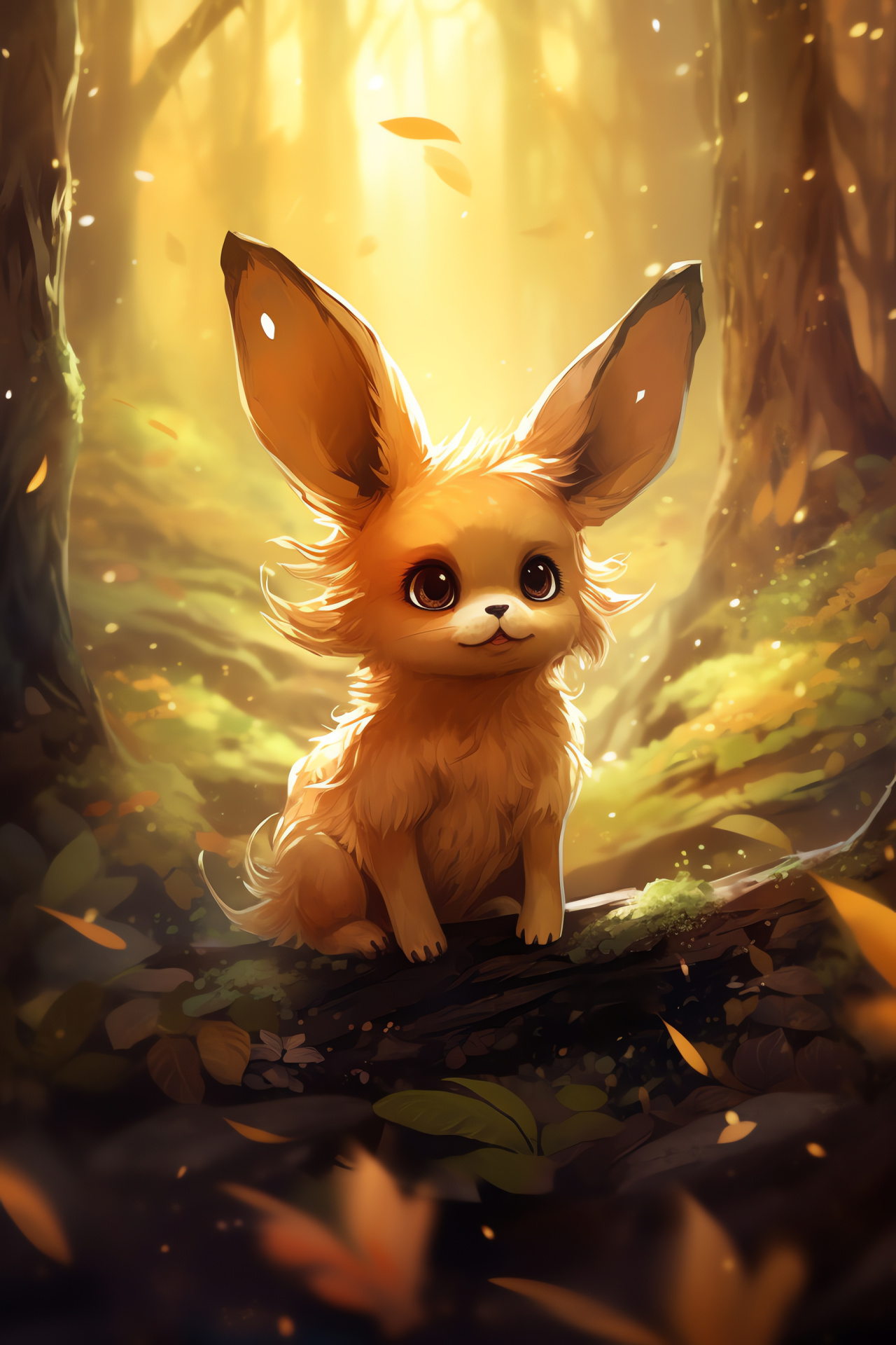 Pokemon Eevee, Evolution spectrum, Panoramic display, Fantasy realm, Creature collection, HD Phone Image