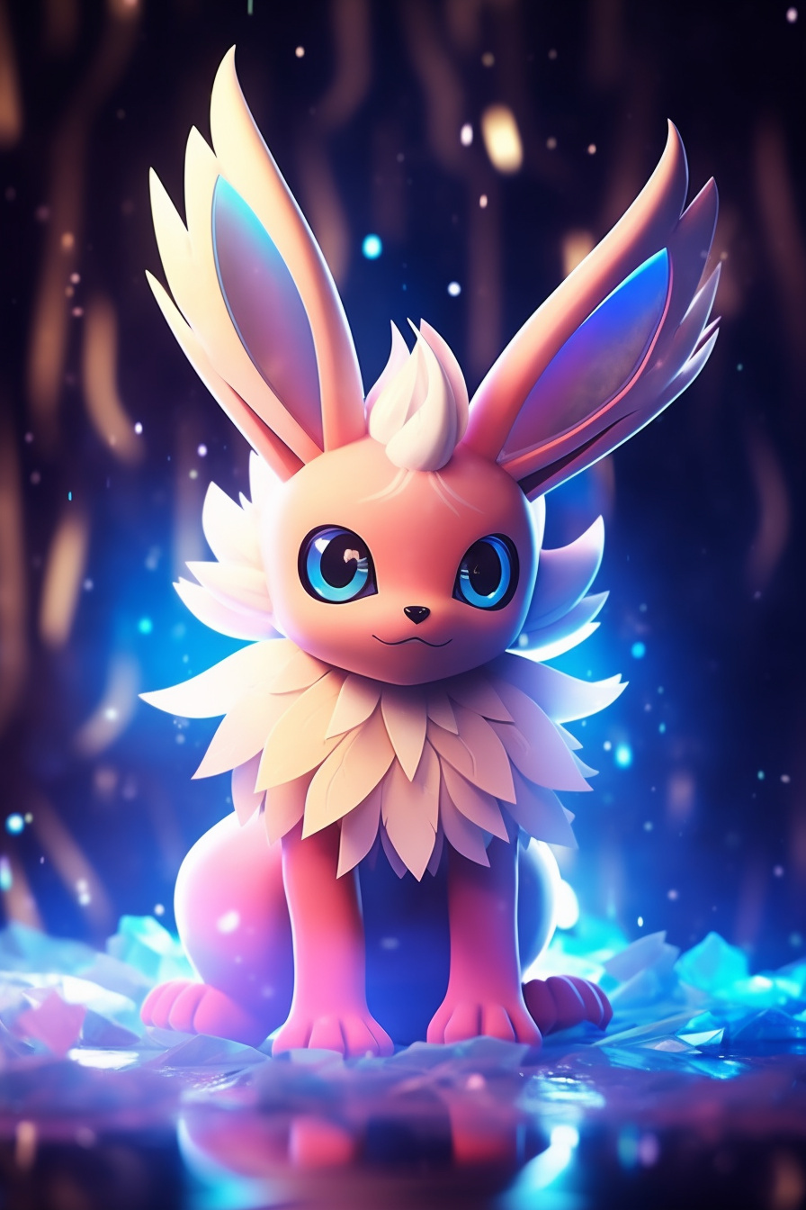 Sylveon appearance, Pokemon fauna, Gentle creature, Elegant ribbons, Fairy-type characteristic, HD Phone Image