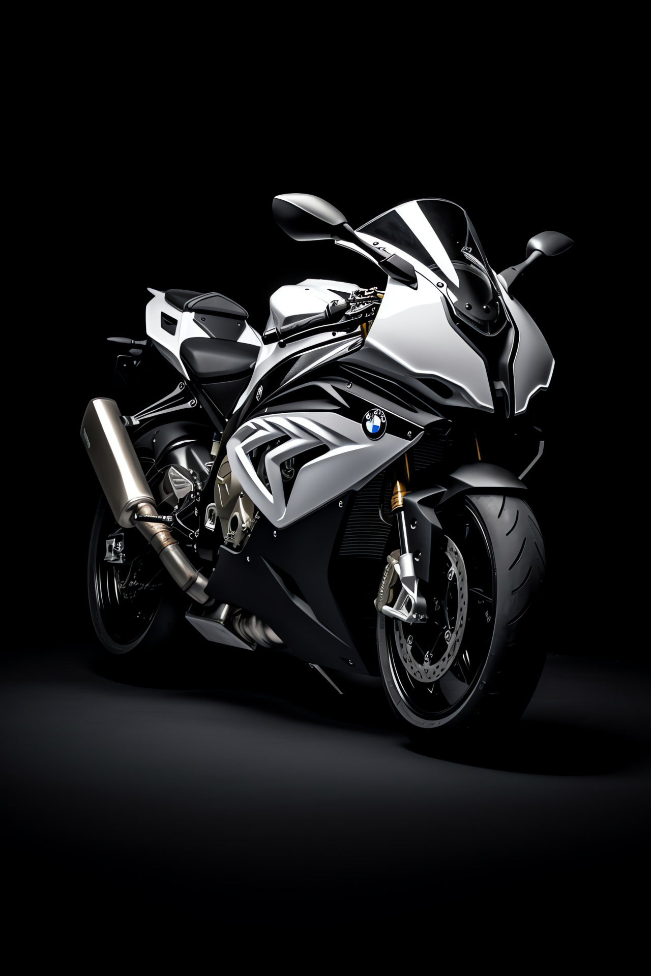 Powerful motorcycle, German engineering, Road-worthy superbike, Precision handling, White-black contrast, HD Phone Wallpaper