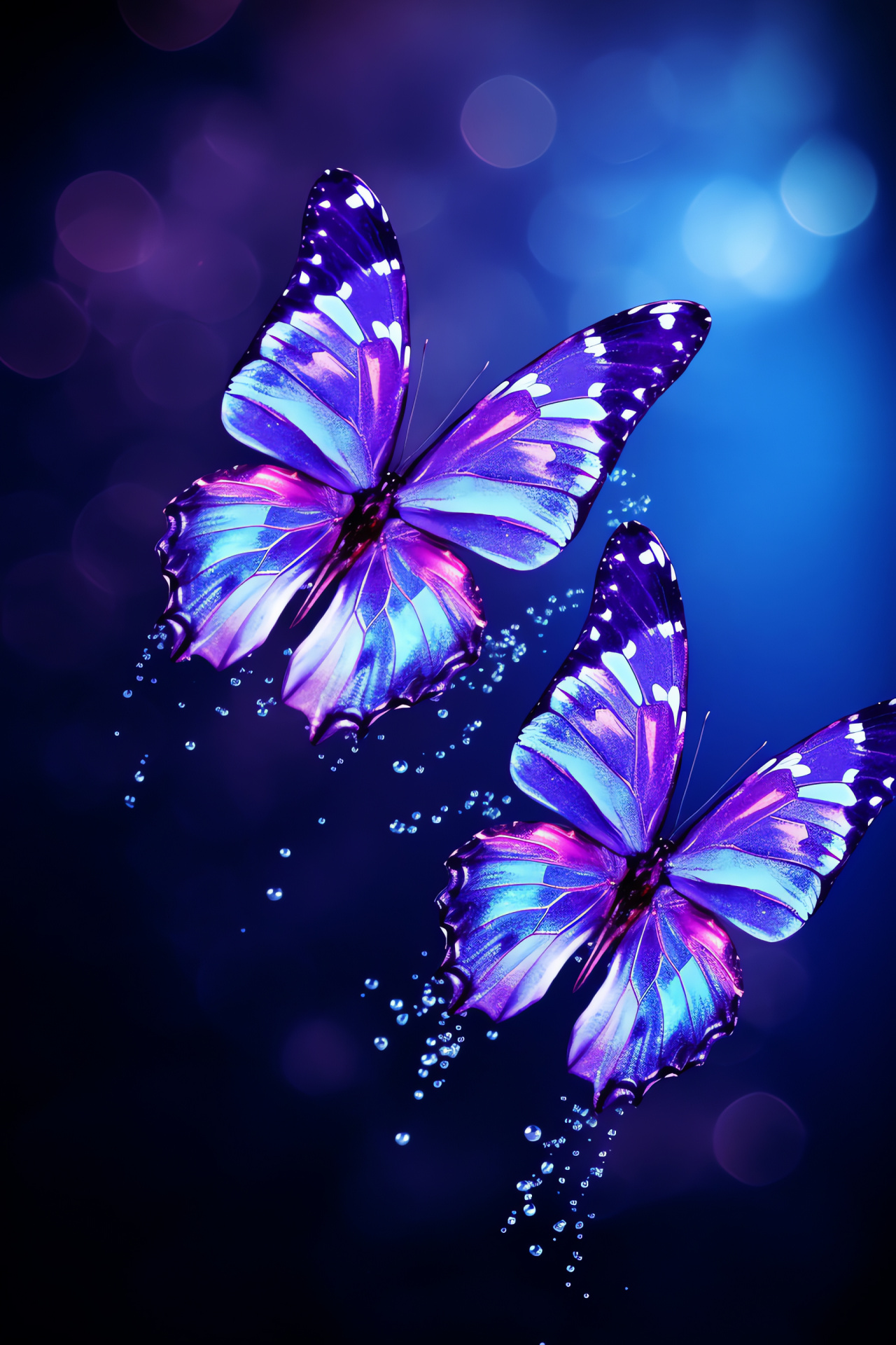 Butterflies in motion, synchronized flight, insect beauty, nature's elegance, symbol of transformation, HD Phone Wallpaper