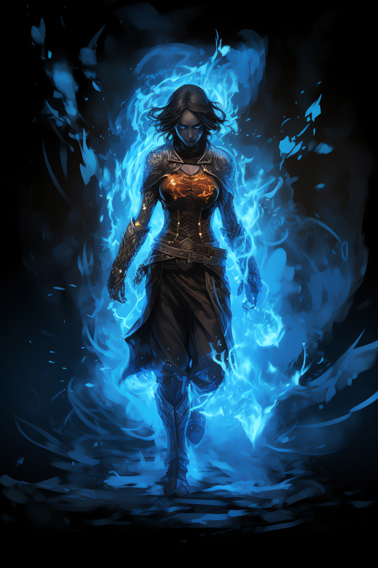 Path Of Exile, Elementalist class, Magical aura, Elemental powers, Fantasy gaming, HD Phone Wallpaper