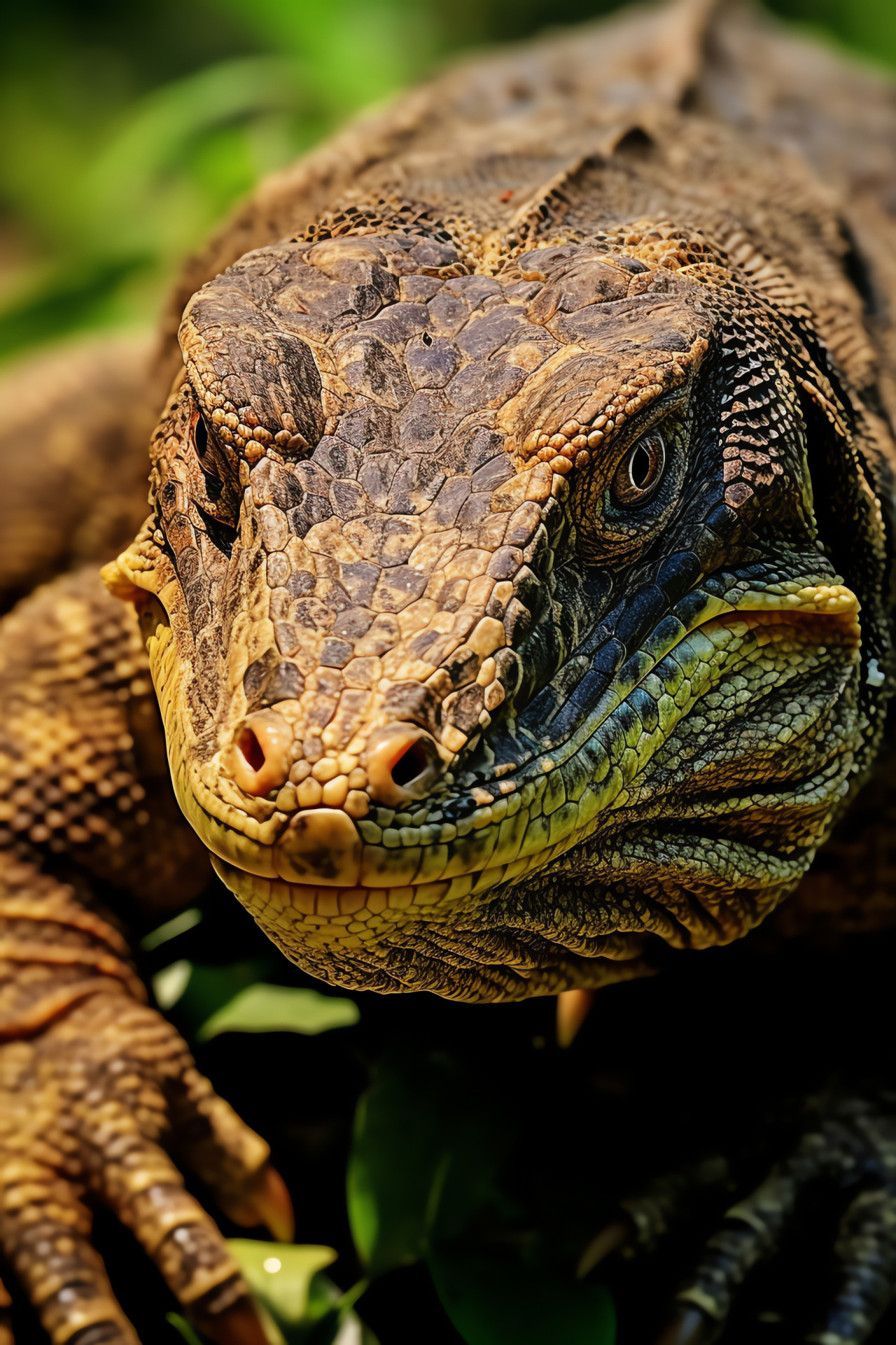 Komodo dragon, Endangered species, Indonesian wildlife, Reptilian predator, Natural habitat, HD Phone Image