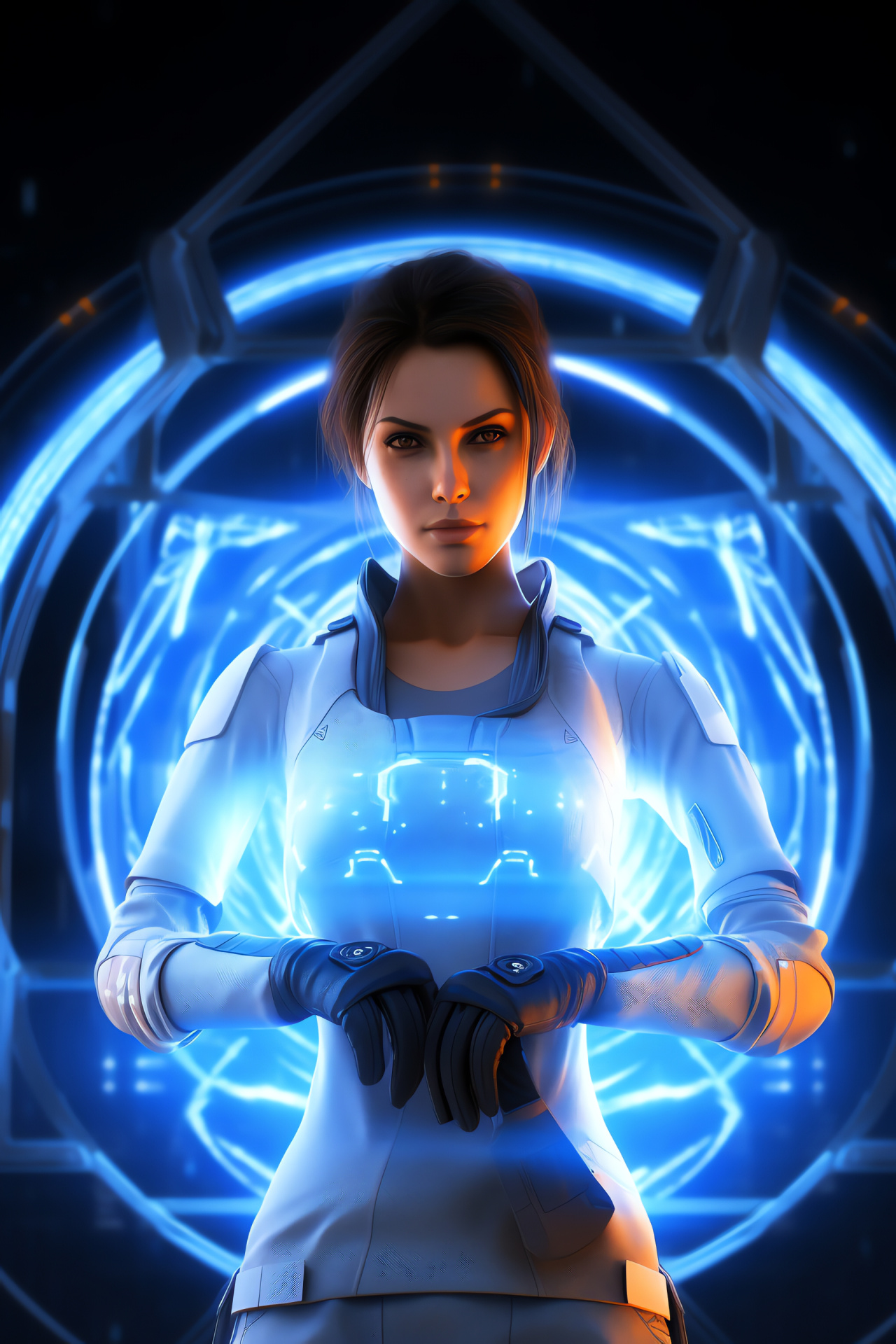 Portal game, Aperture Laboratories, Virtual puzzles, Sci-fi gaming, Leading character, HD Phone Wallpaper