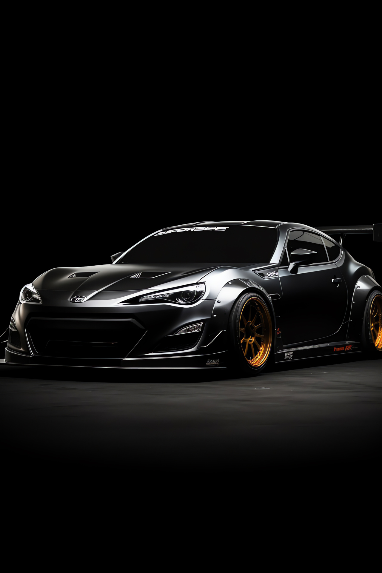 Scion FR-S Rocket Bunny boast, encompassing black canvas, HD Phone Image