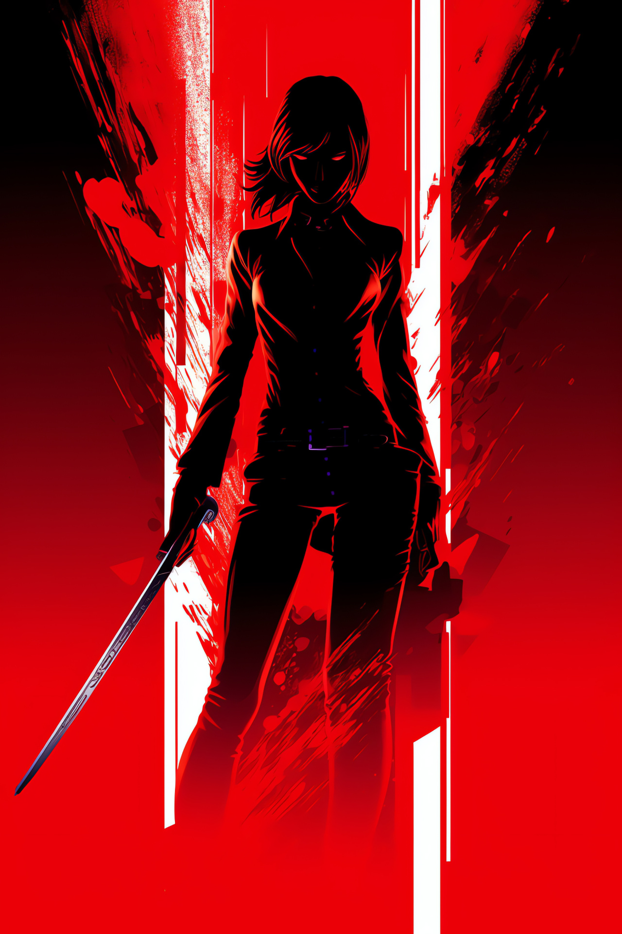 Persona series RPG, Pandora antagonist, Original protagonist, Intense character gaze, JRPG element, HD Phone Wallpaper