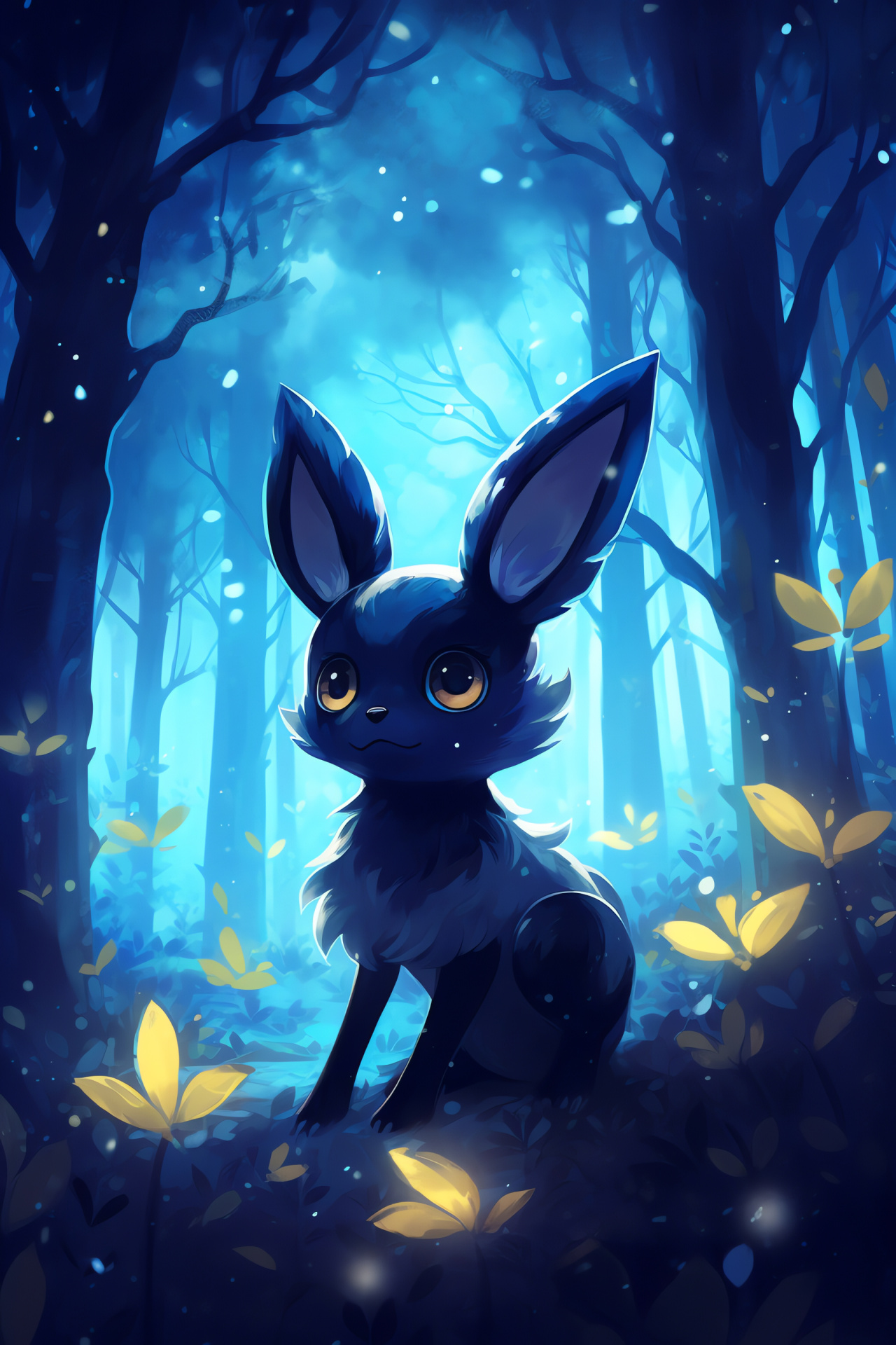 Umbreon Pokmon species, Night creature, Glowing rings, Dokebi dog, Dark type, HD Phone Image