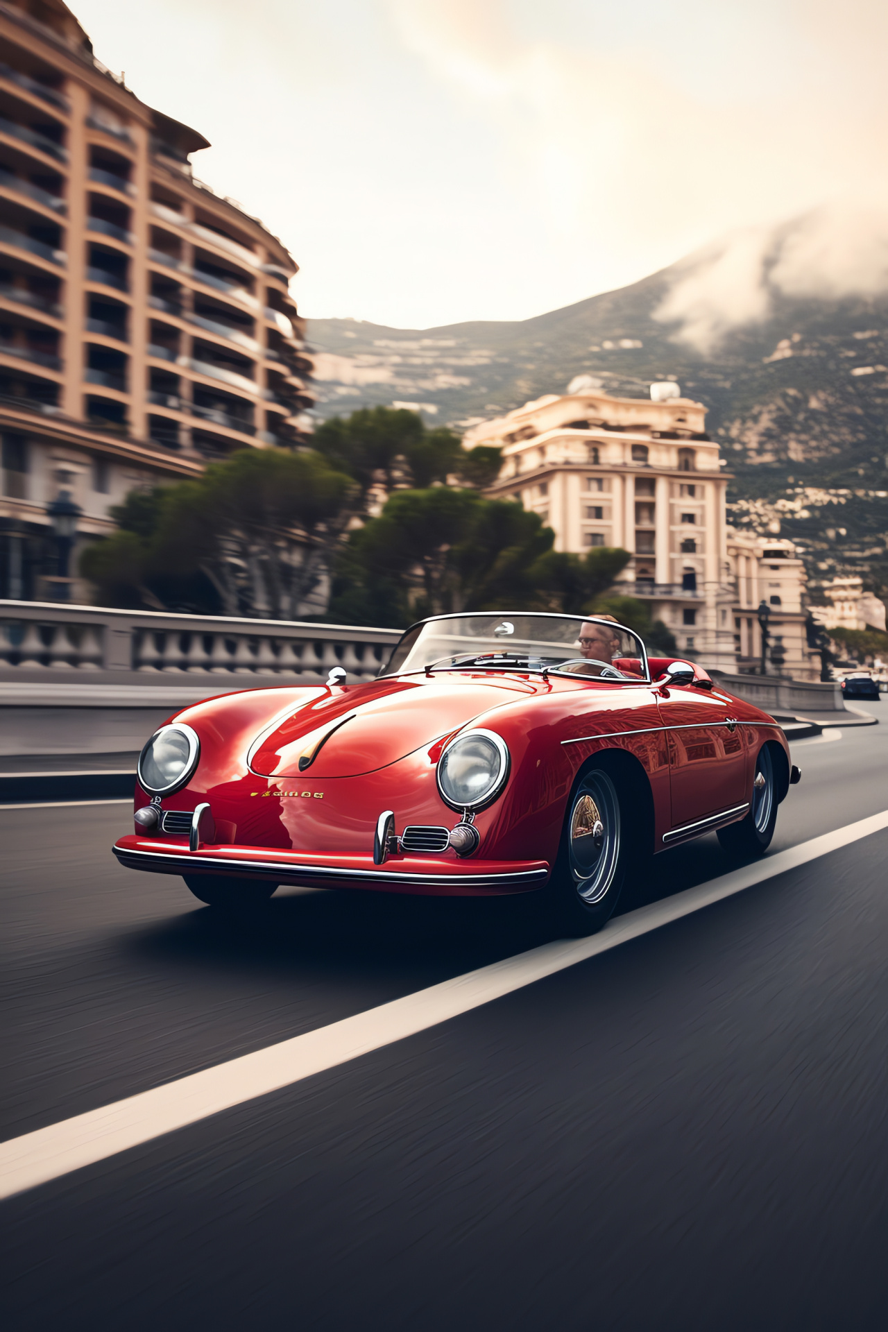 Porsche 356 Monaco circuit, Vintage race charm, Classic Speedster agility, Monaco Grand Prix nostalgia, Racing tradition, HD Phone Wallpaper