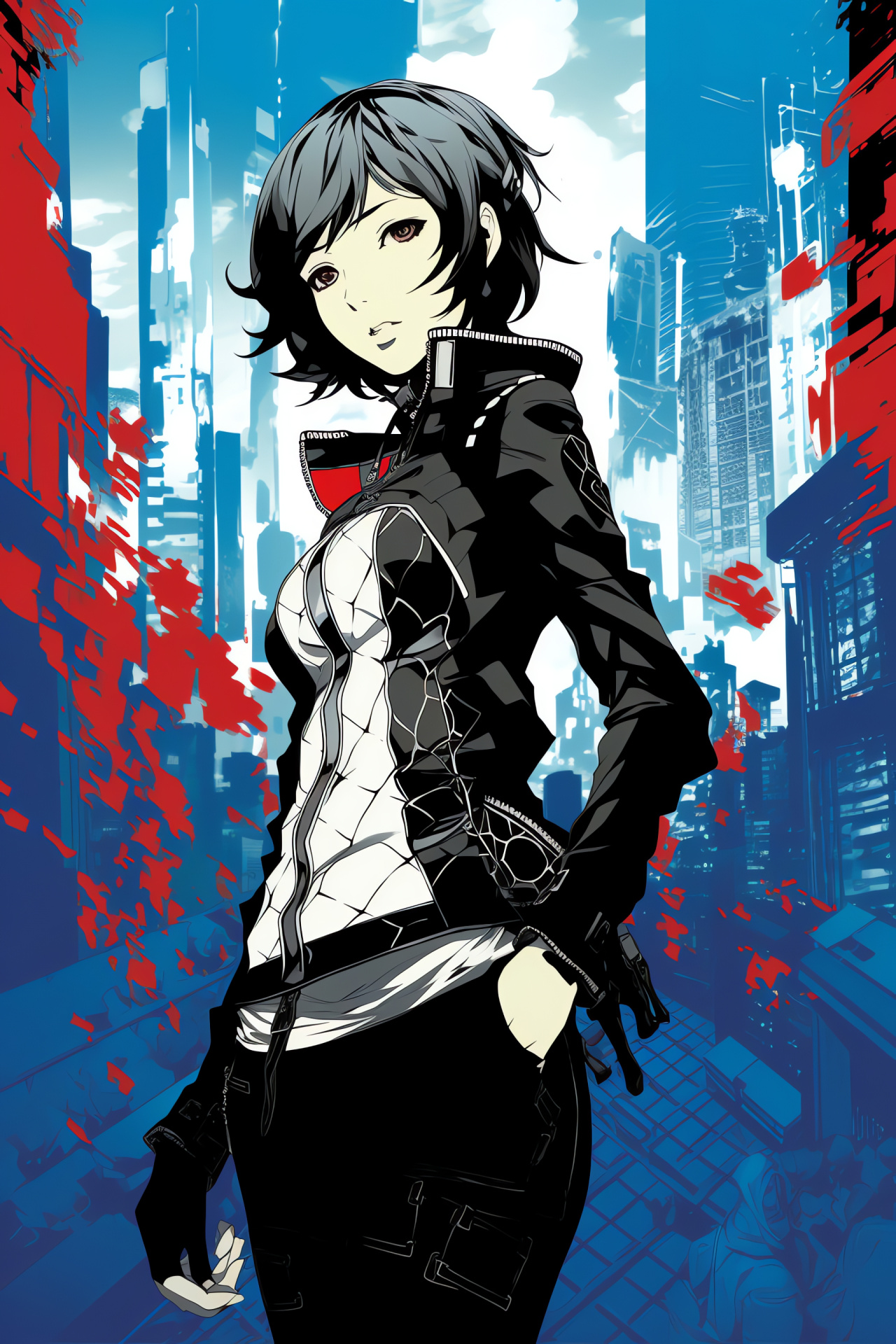 Makoto Yuki, Persona 3 leader, Silver-haired protagonist, Anime-styled graphics, Battle readiness, HD Phone Wallpaper