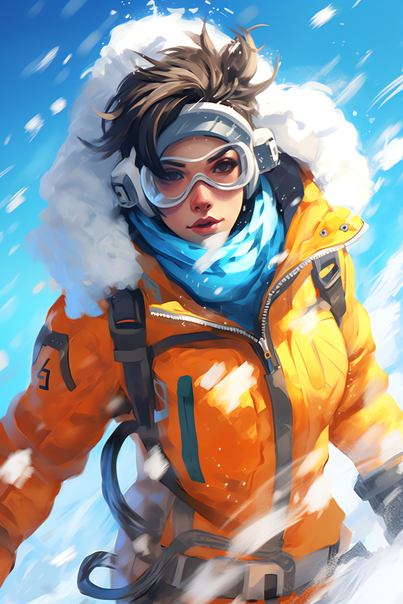 Tracer, Pioneering ecologist, Antarctic station locale, Wintry expanse, Cryogenic atmosphere, HD Phone Wallpaper