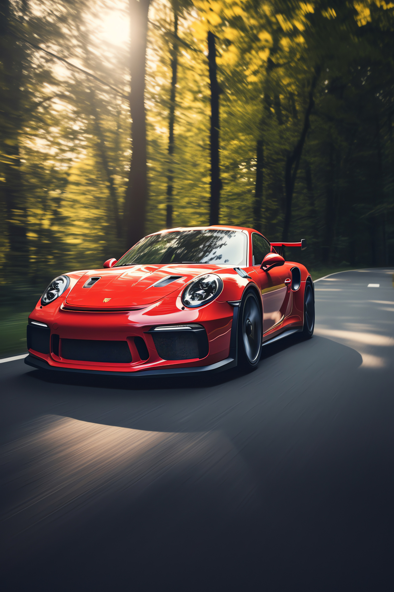 Porsche 911 GT3 RS, German highway experience, Advanced sports car, Dynamic driving posture, German automotive culture, HD Phone Wallpaper