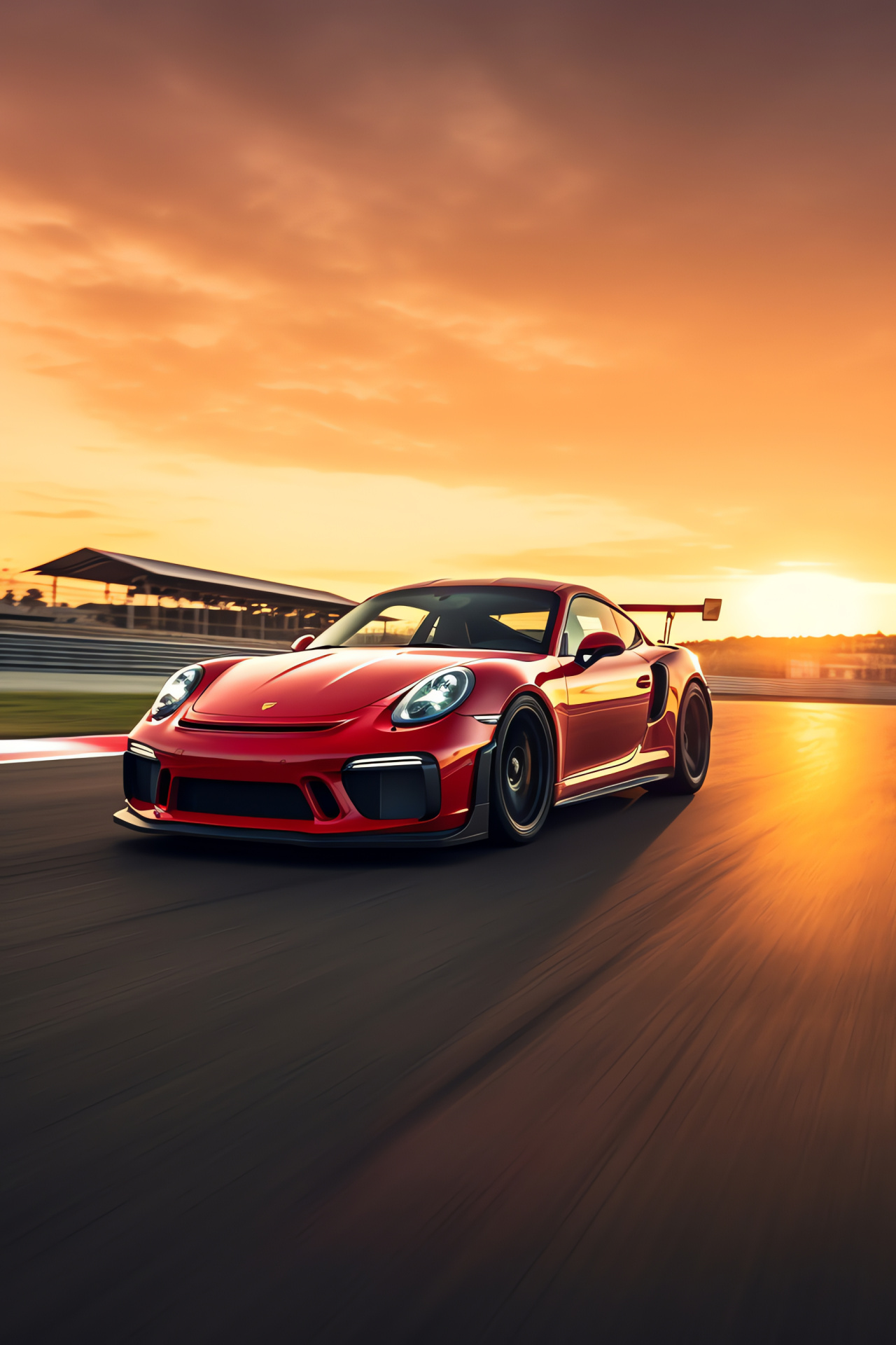 Porsche Cayman GT4 RS, Track performance, Racing at Le Mans, Aerodynamic silhouette, Sunset motorsport, HD Phone Wallpaper