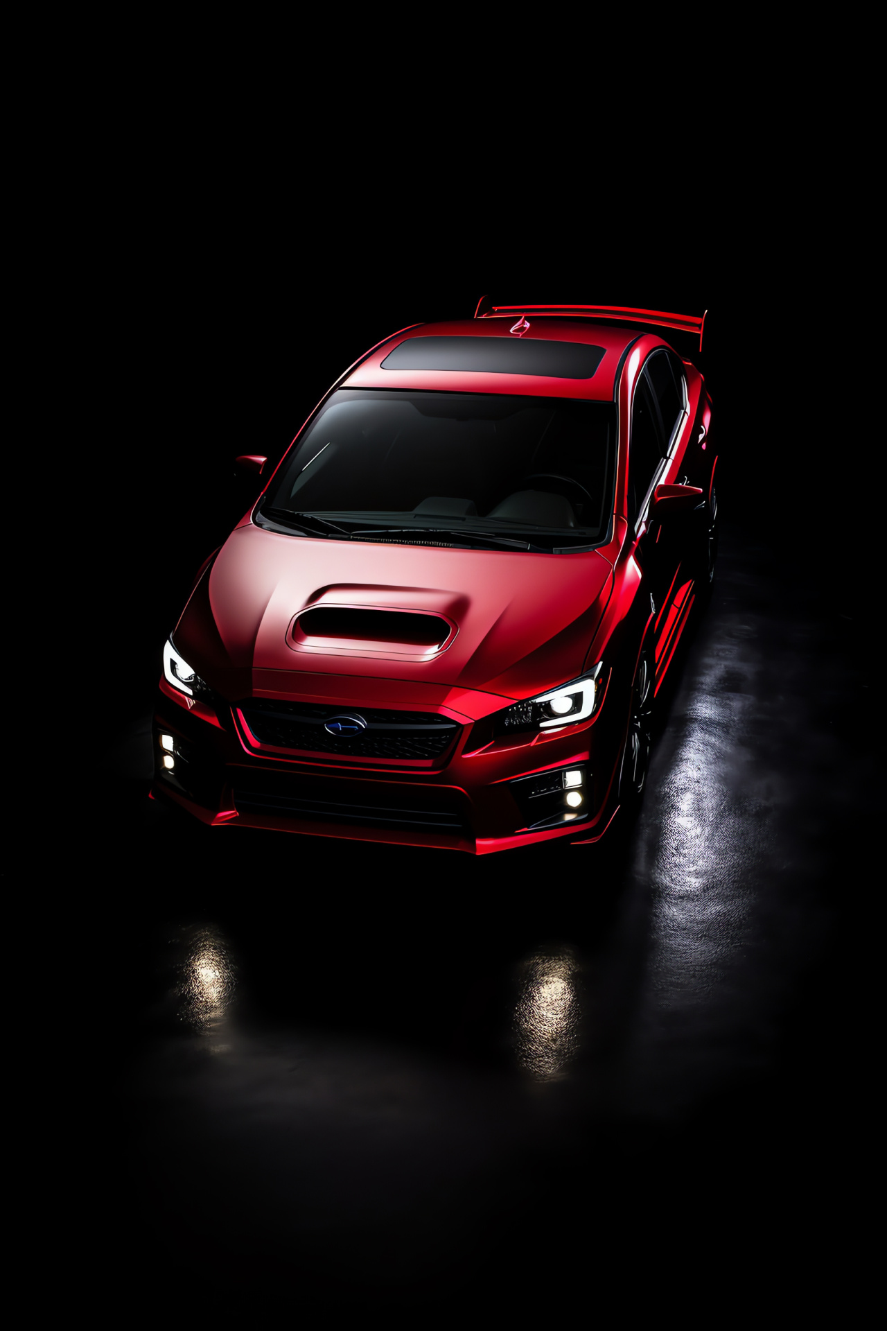 Subaru WRX STI 2016, powerful silhouette, high-performance red, automotive energy, rally tradition, HD Phone Image