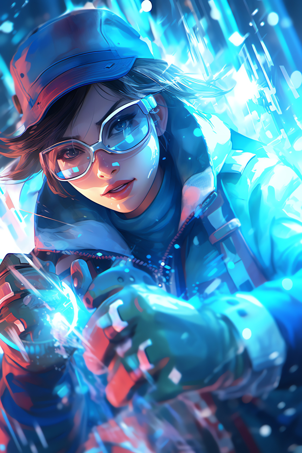 Overwatch Mei heroism captured, ice science specialist, video game action, thrilling game moments, power pose, HD Phone Wallpaper