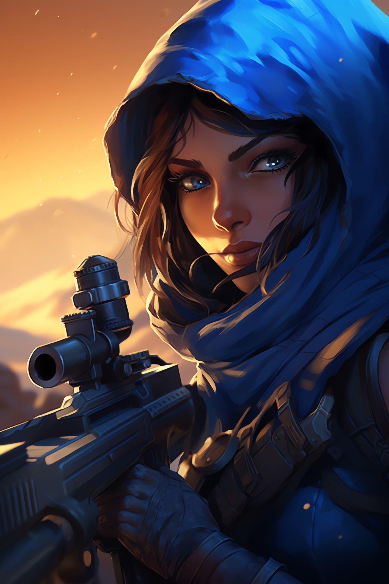 Ana, Overwatch marksman, Skilled shooter, Supportive role, Combat scenario, HD Phone Image