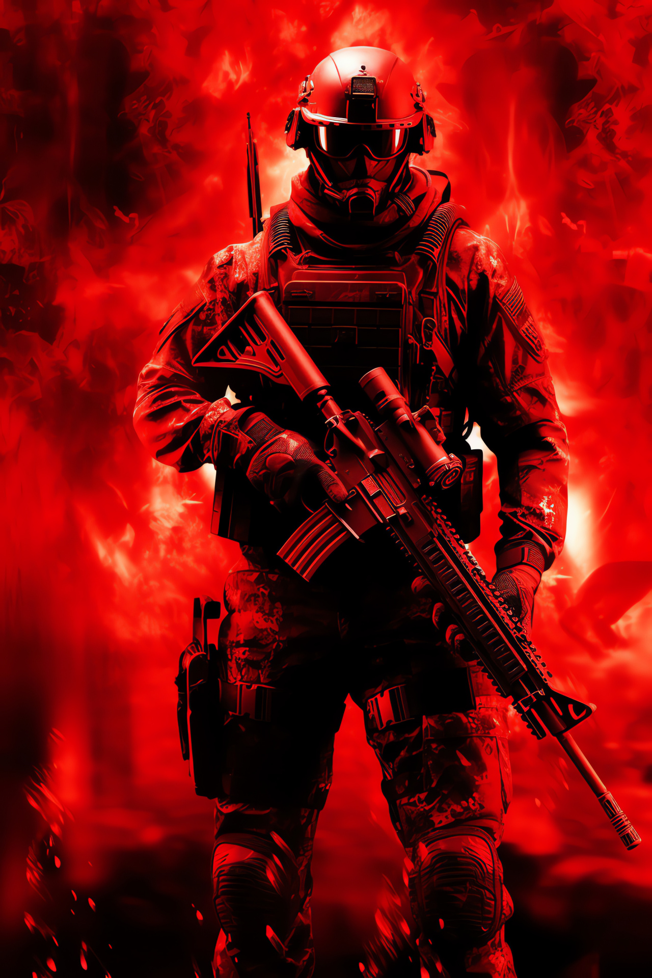 Call of Duty legend, Intense combat, Elite guns, Heroic stature, Striking visual, HD Phone Wallpaper