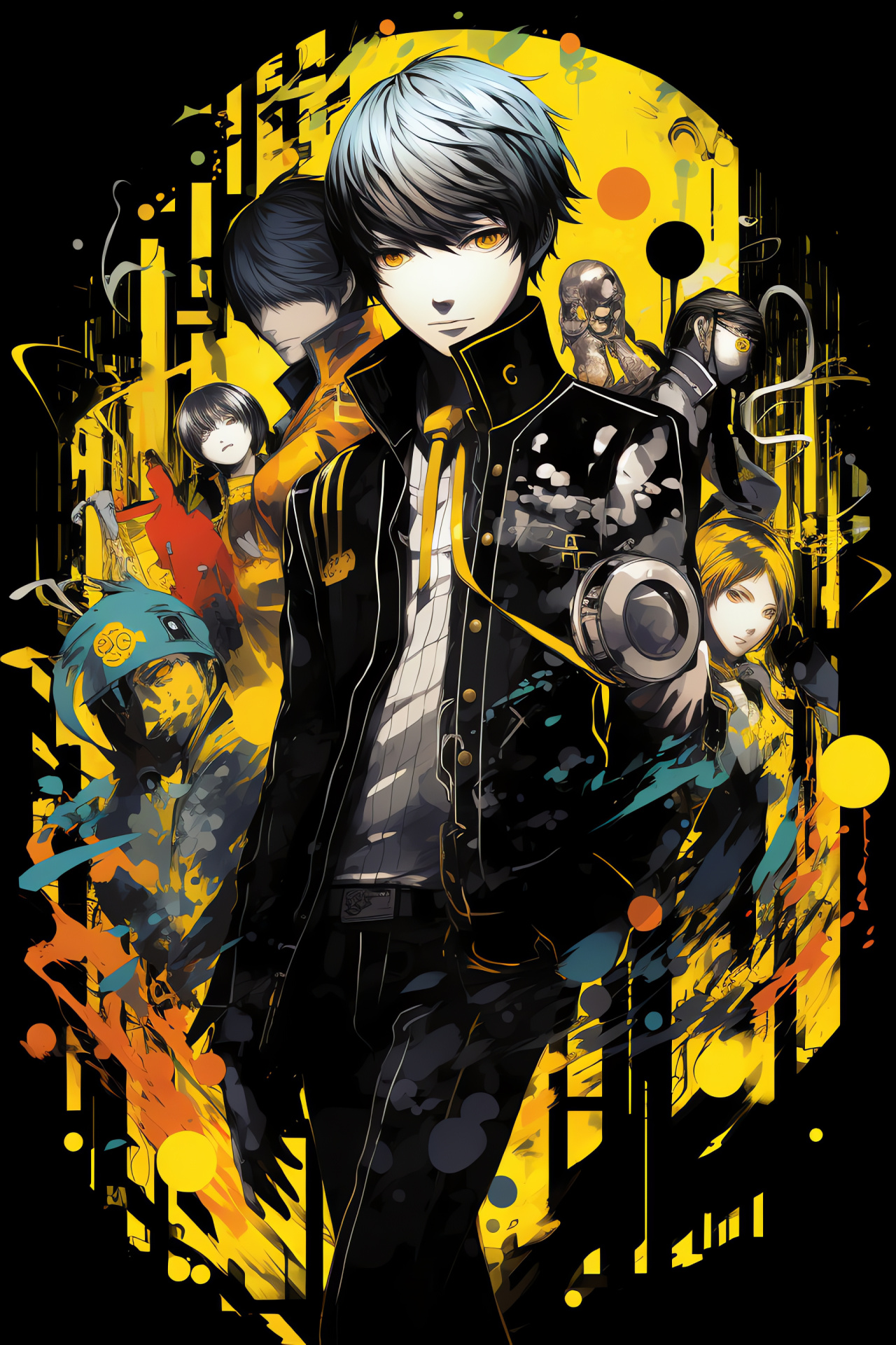 Persona 4 HD, alternate dimension, Yu Narukamia presence, antagonist shadows, power manifestation, HD Phone Wallpaper