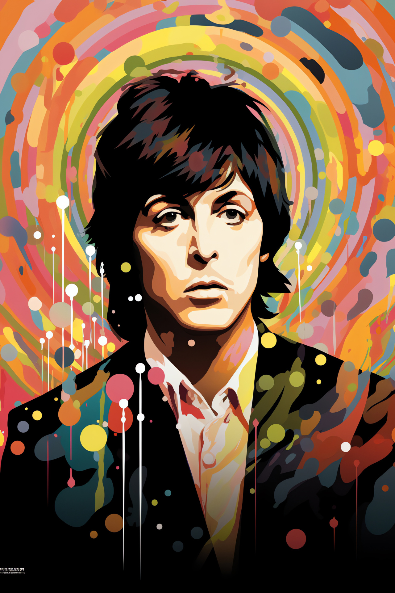 Paul McCartney, Album artwork, Musical visuals, Vintage poster, Artistic representation, HD Phone Wallpaper