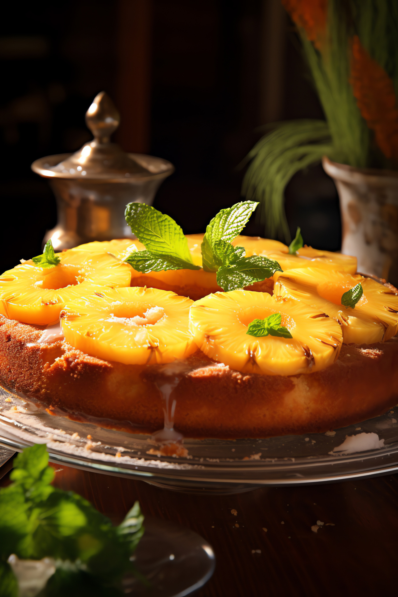 Pineapple upside-down cake, Vintage kitchenware, Caramel dessert, Pineapple topping, Baked goods, HD Phone Wallpaper