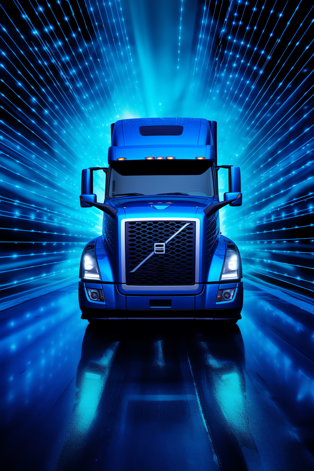 Volvo semi truck, Heavy-duty vehicle, Commercial transport, Highway king, Long haul titan, HD Phone Image