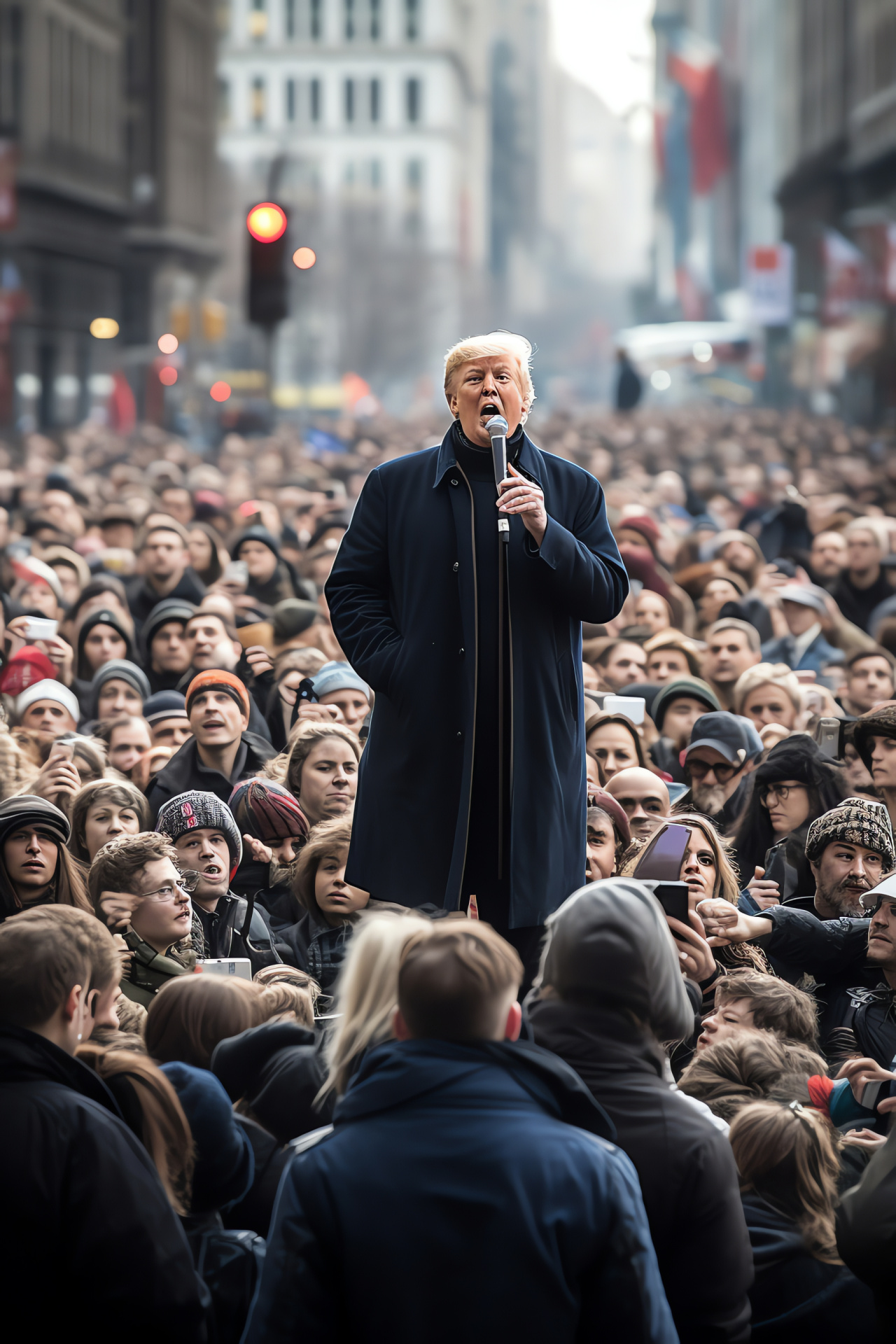 Donald Trump, Public demonstration, Urban protest, Activism symbols, Political engagement, HD Phone Wallpaper