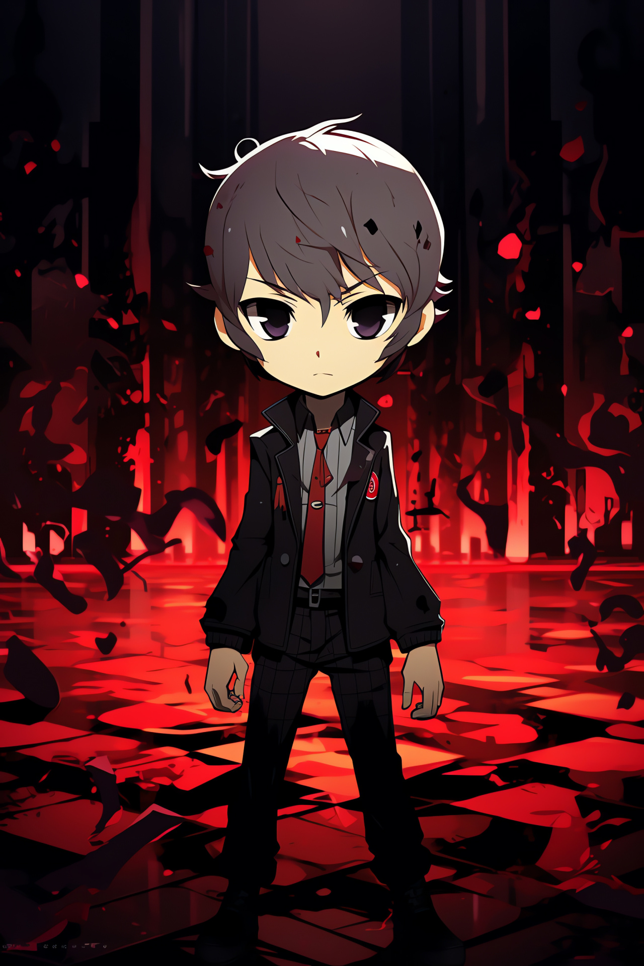 Persona Q, Kanji Tatsumi, Inquiry group, Gloomy depot, Tightened fists, HD Phone Image