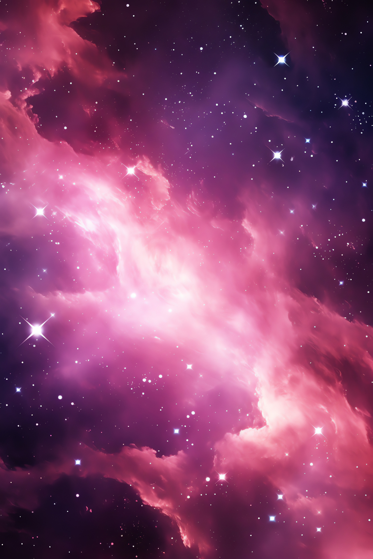 Pink Galaxy, Infinite universe, Cosmic fascination, Galactic expanse, Planetary art, HD Phone Image