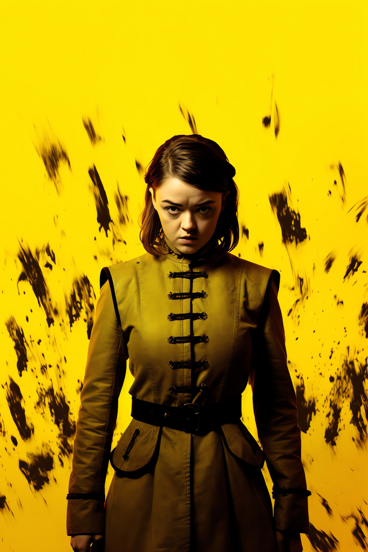 Maisie Williams Arya Stark, Game of Thrones feature, Stark strength, fiery will, Northern resilience, HD Phone Wallpaper