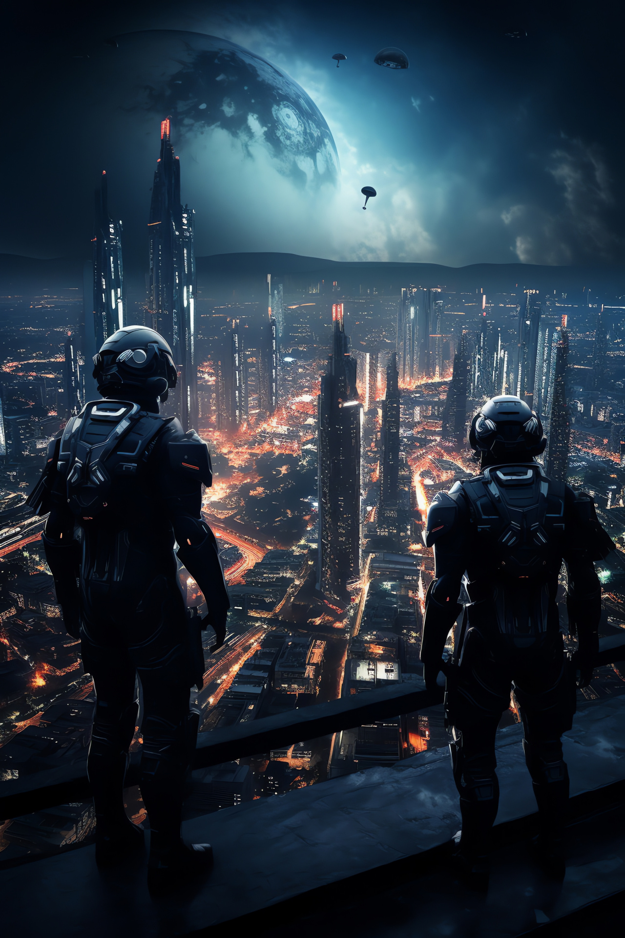 Offworld metropolis, Rebellion forces, Extraterrestrial urbanity, Defense force, Colonization efforts, HD Phone Wallpaper