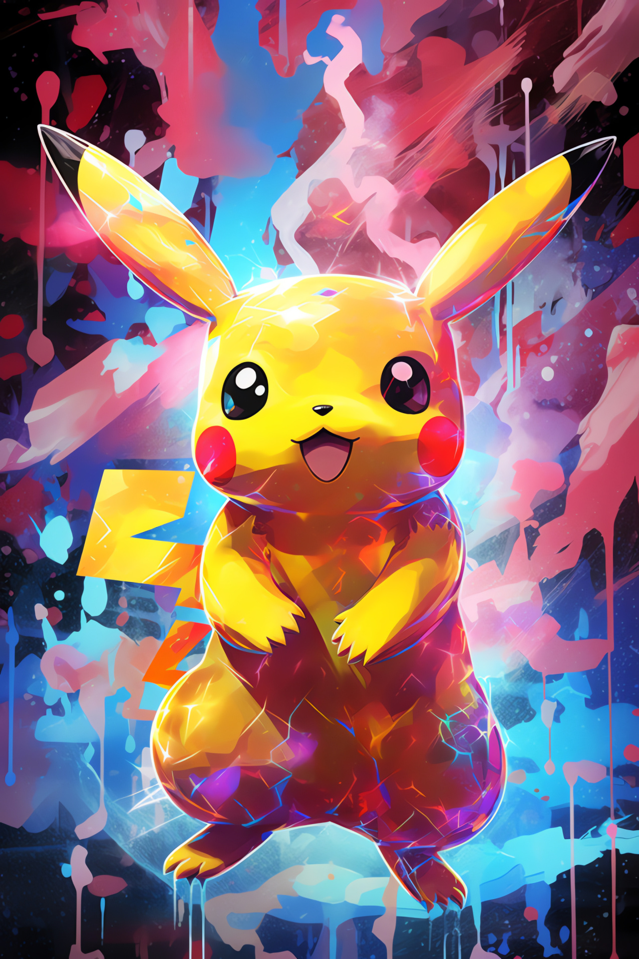 Pokmon character Pikachu, Iconic anime creature, Electric type moves, Animated game mascot, Thunderbolt ability, HD Phone Image