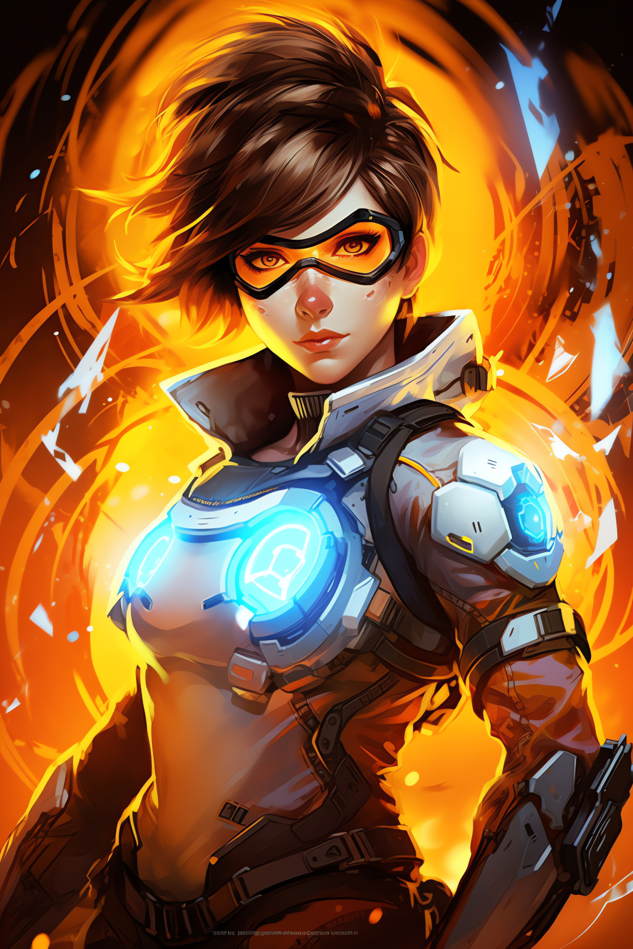 Overwatch game, Tracer character, Action-adventure gaming, Digital heroine, Engaging gameplay, HD Phone Image