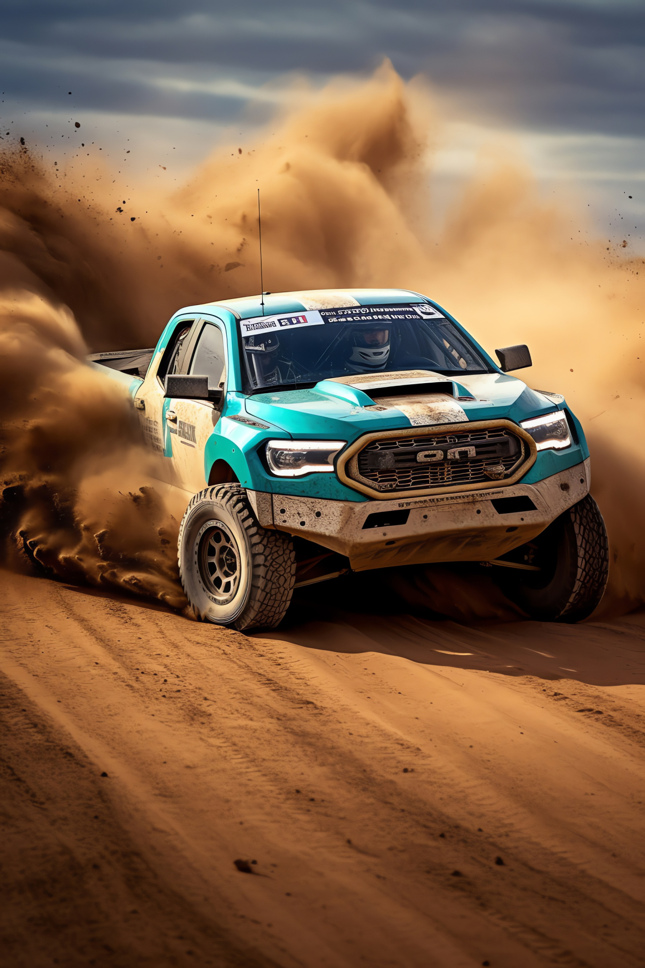 Rally Car, Baja 500 event, Off-road livery, Rough landscape, Action photography, HD Phone Image