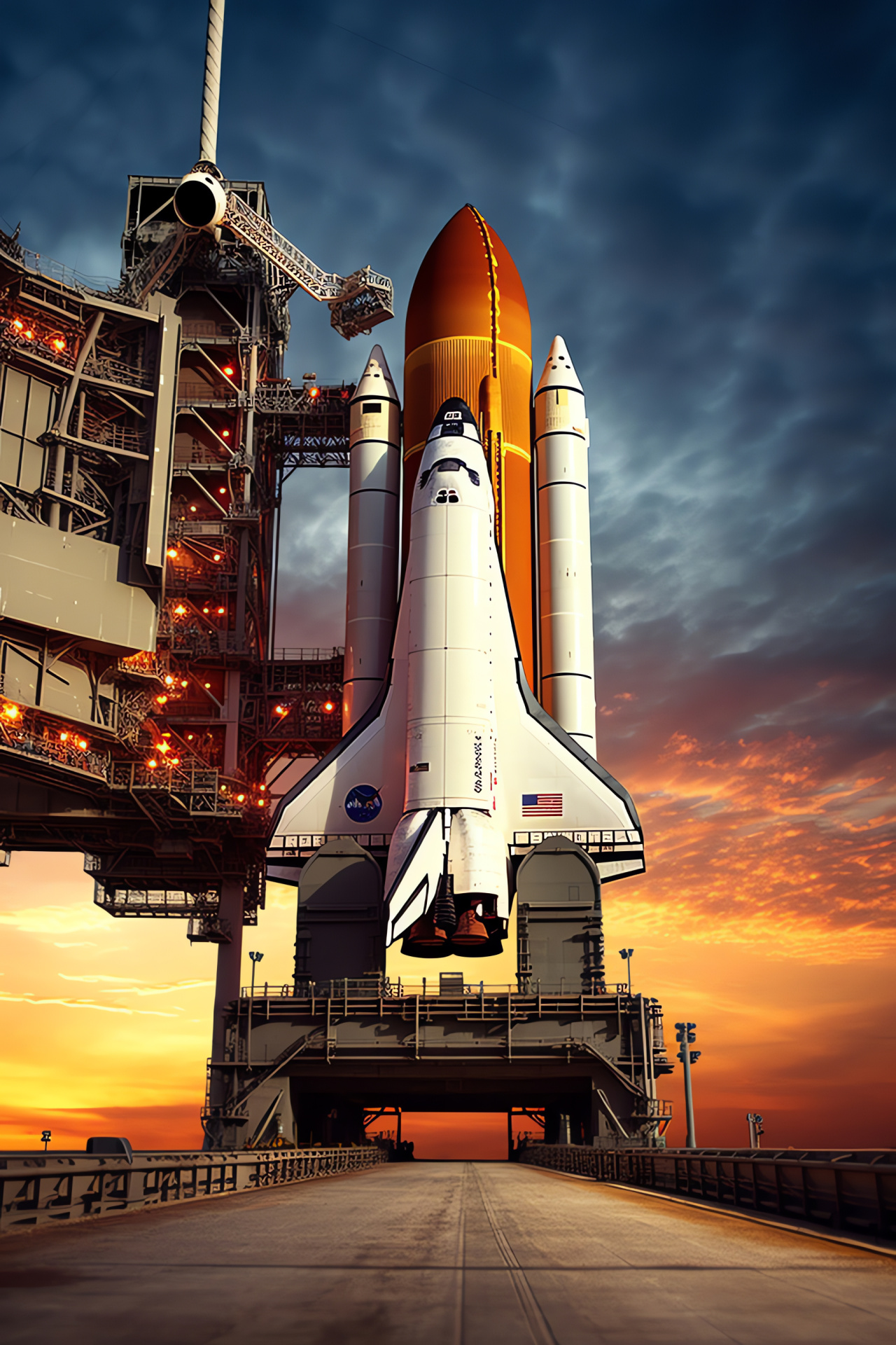 NASA spacecraft, American space exploration, Rocket engineering, Shuttle launch spectacle, Orbital vehicle, HD Phone Image