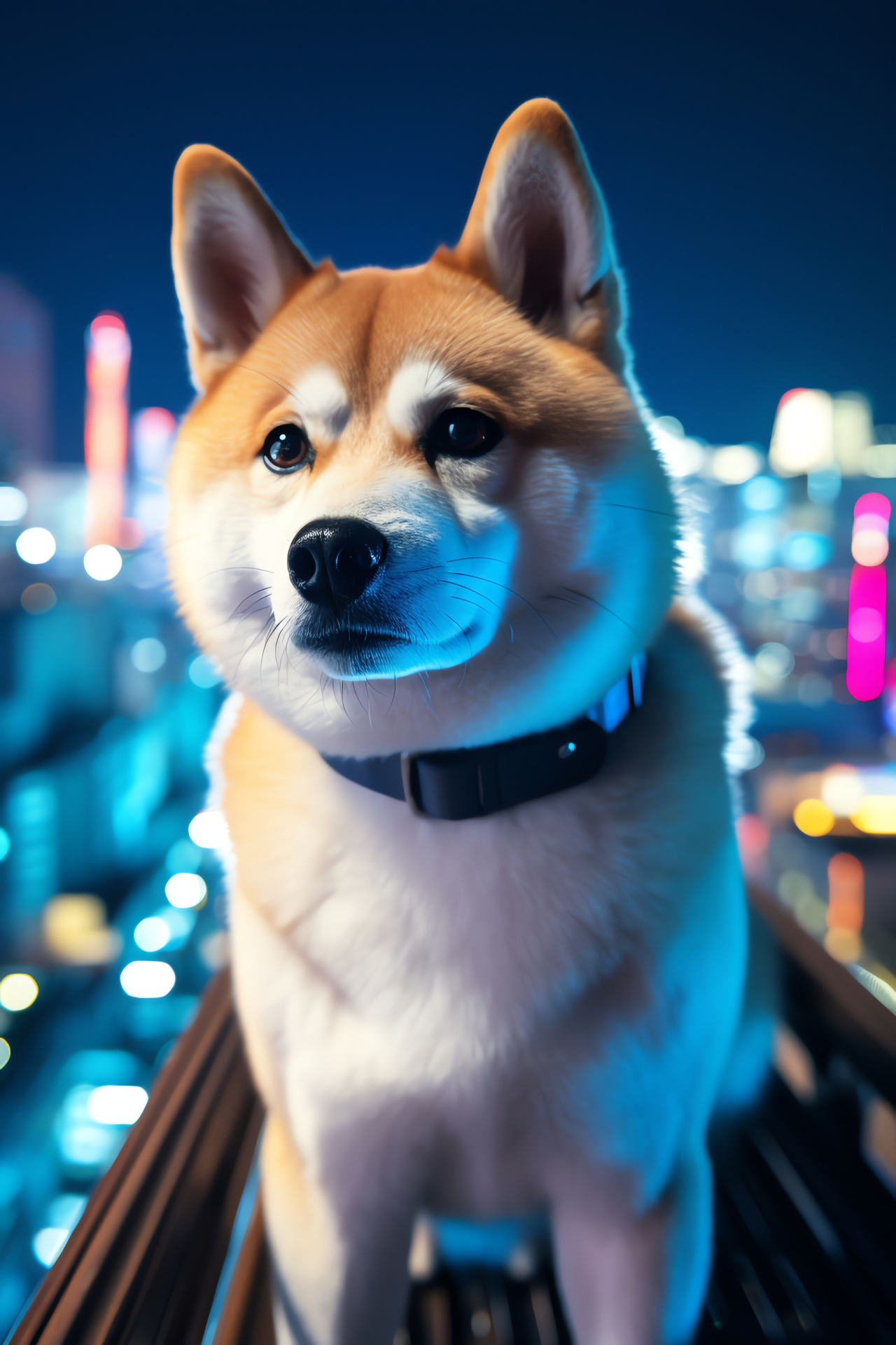 Self-assured Shiba Inu, Radiant eye hue, Dual-colored fur, Resplendent sheen, Bold facial highlights, HD Phone Wallpaper