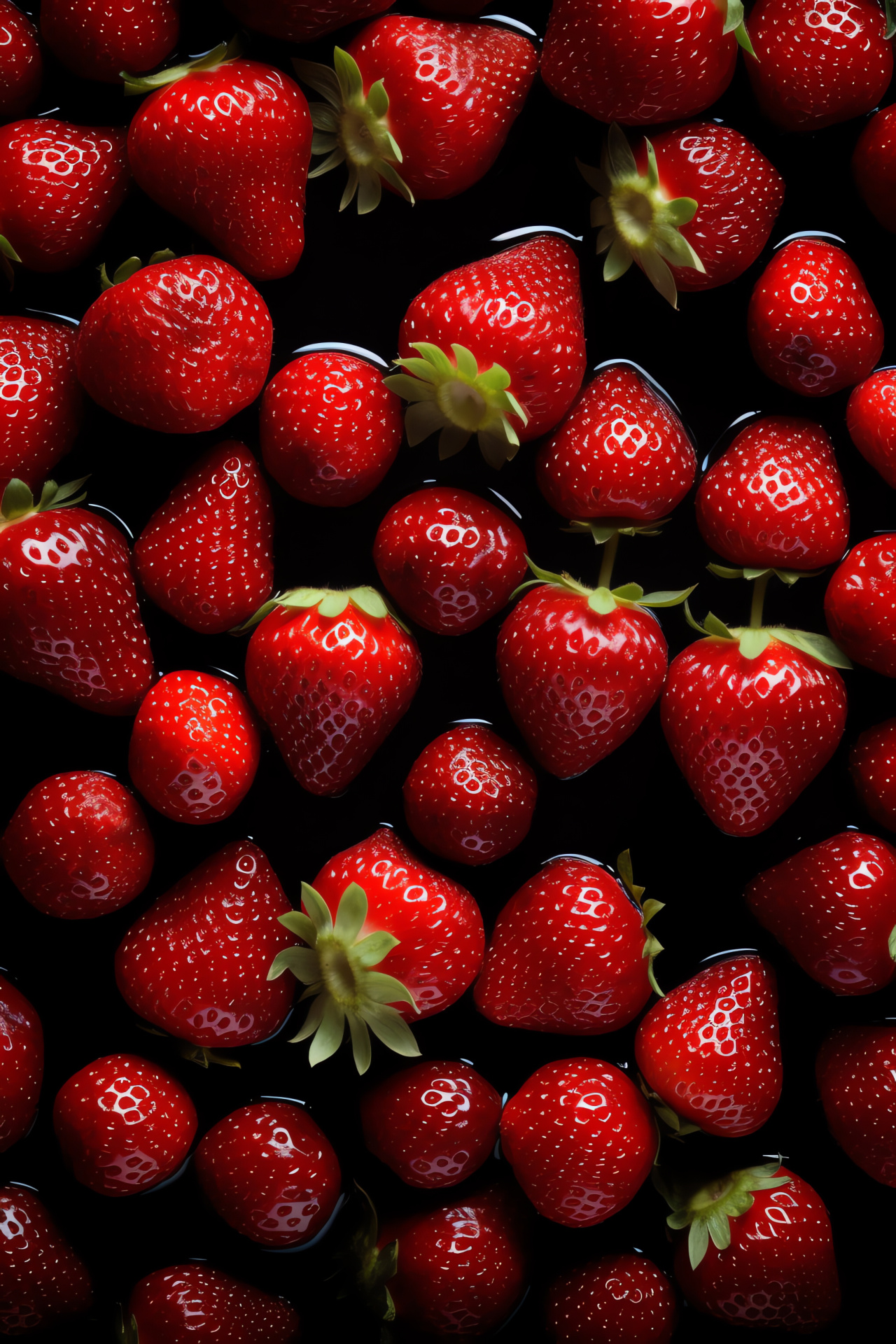 Berry texture close-up, small fruit seeds, shiny edible skin, fresh harvest, berry reflection, HD Phone Wallpaper