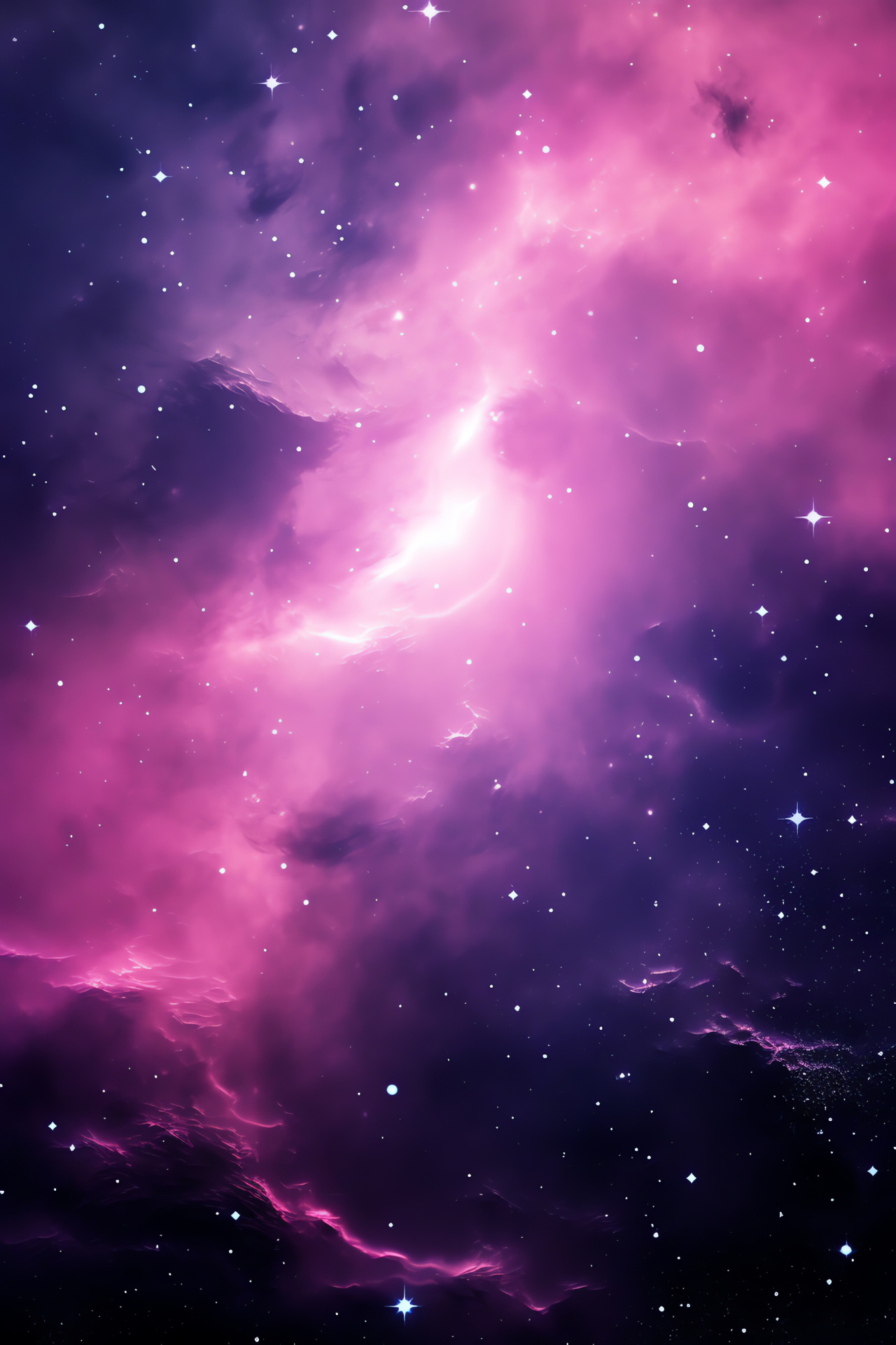 Celestial dream, Pink stellar sea, Cosmos enchantment, Galaxy blush, Starlight canvas, HD Phone Image