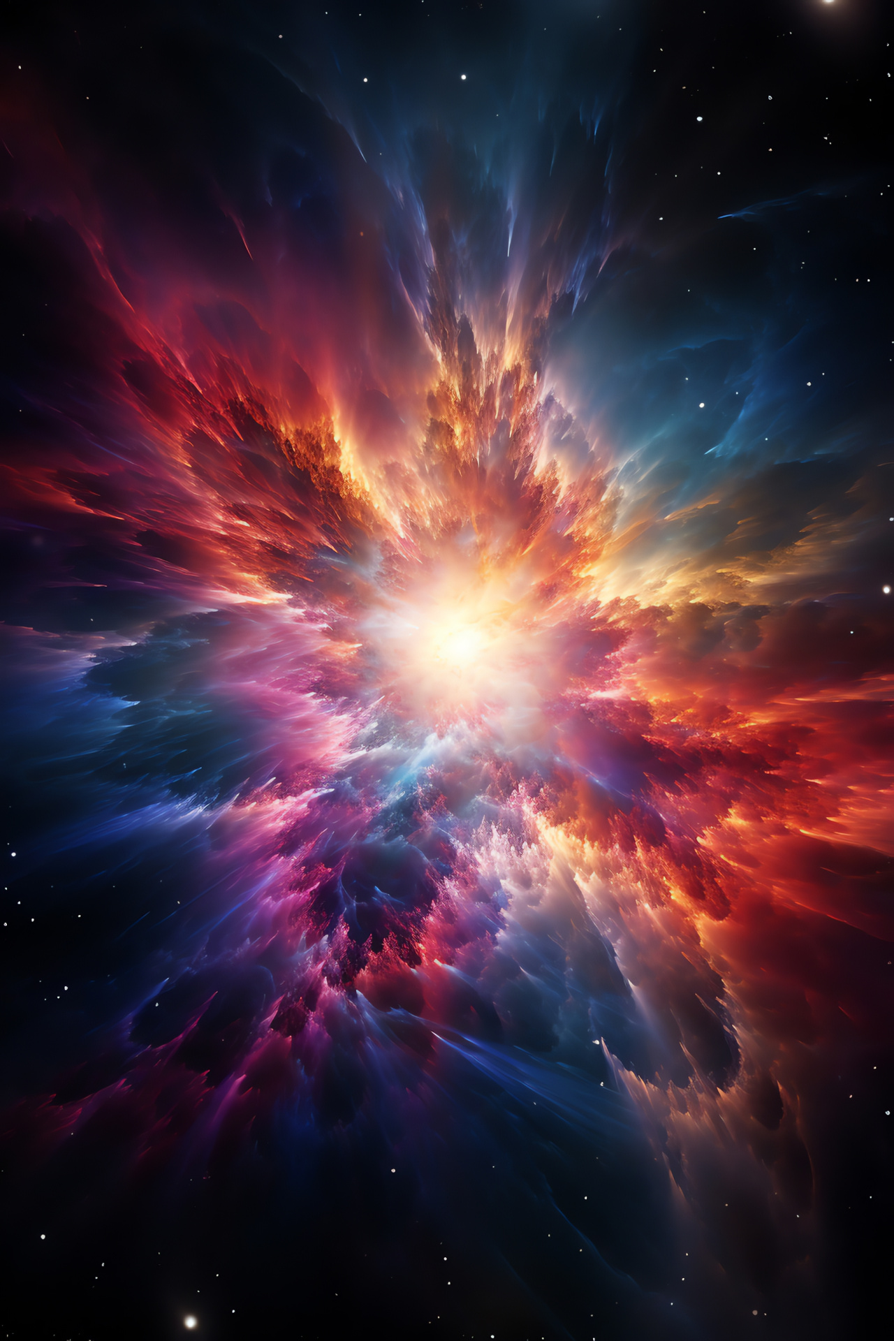 Star life cycle, Supernova star, Cosmic force, Galactic phenomenon, Universe colors, HD Phone Image