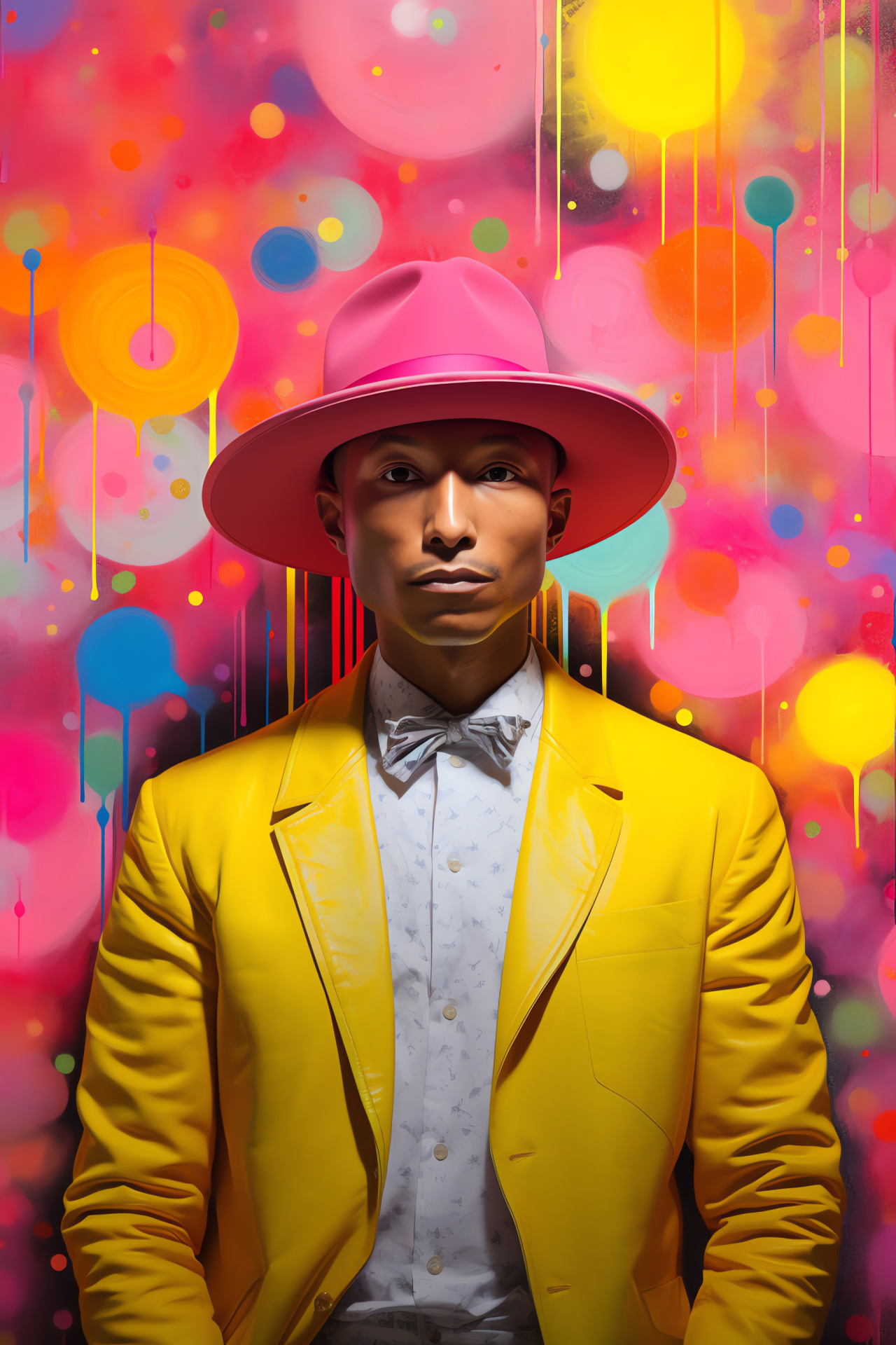 Pharrell Williams, Urban street art, Artistic expression, Graffiti art, Unique flair, HD Phone Wallpaper