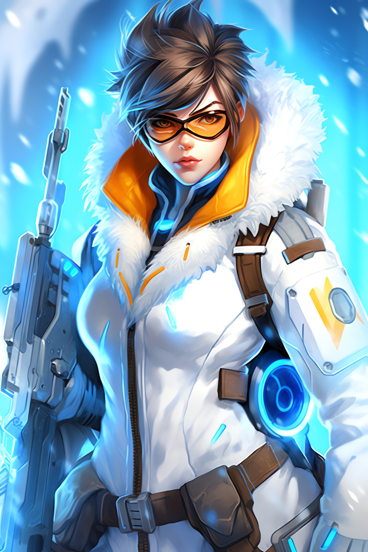 Overwatch realm, Mei hero, Atmospheric scientist, Arctic attire, Resolute visage, HD Phone Image