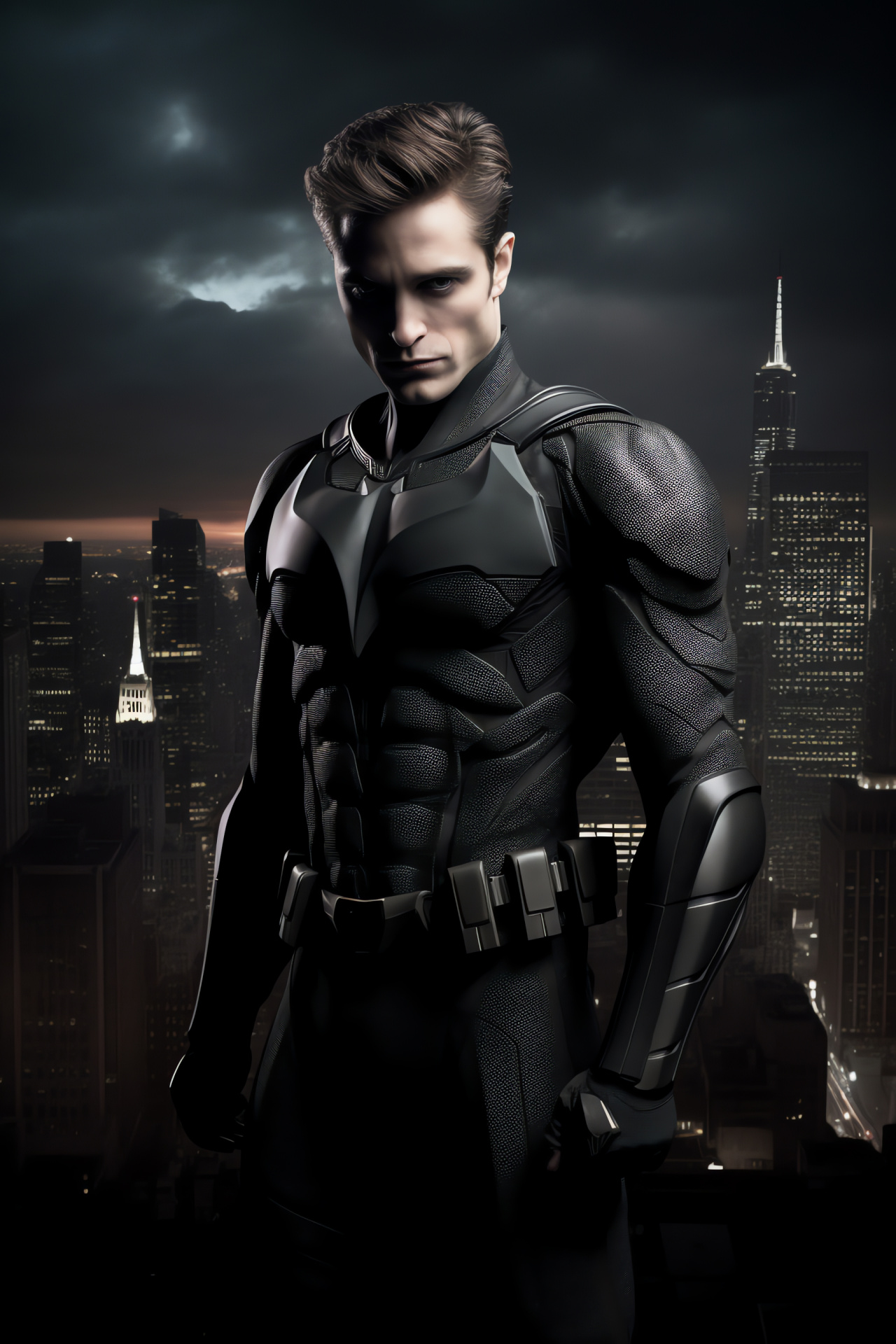 Robert Pattinson, superhero cinema, dark knight persona, film franchise, brooding character, HD Phone Wallpaper