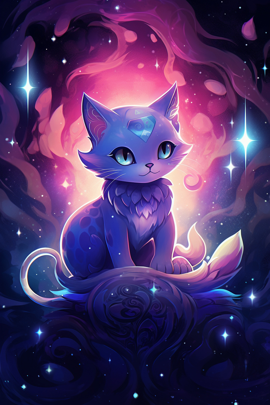 Pokemon Mew aspect, Mystical dream presence, Shimmering stardust illusion, Intricate pattern detail, Gaming enigma, HD Phone Image