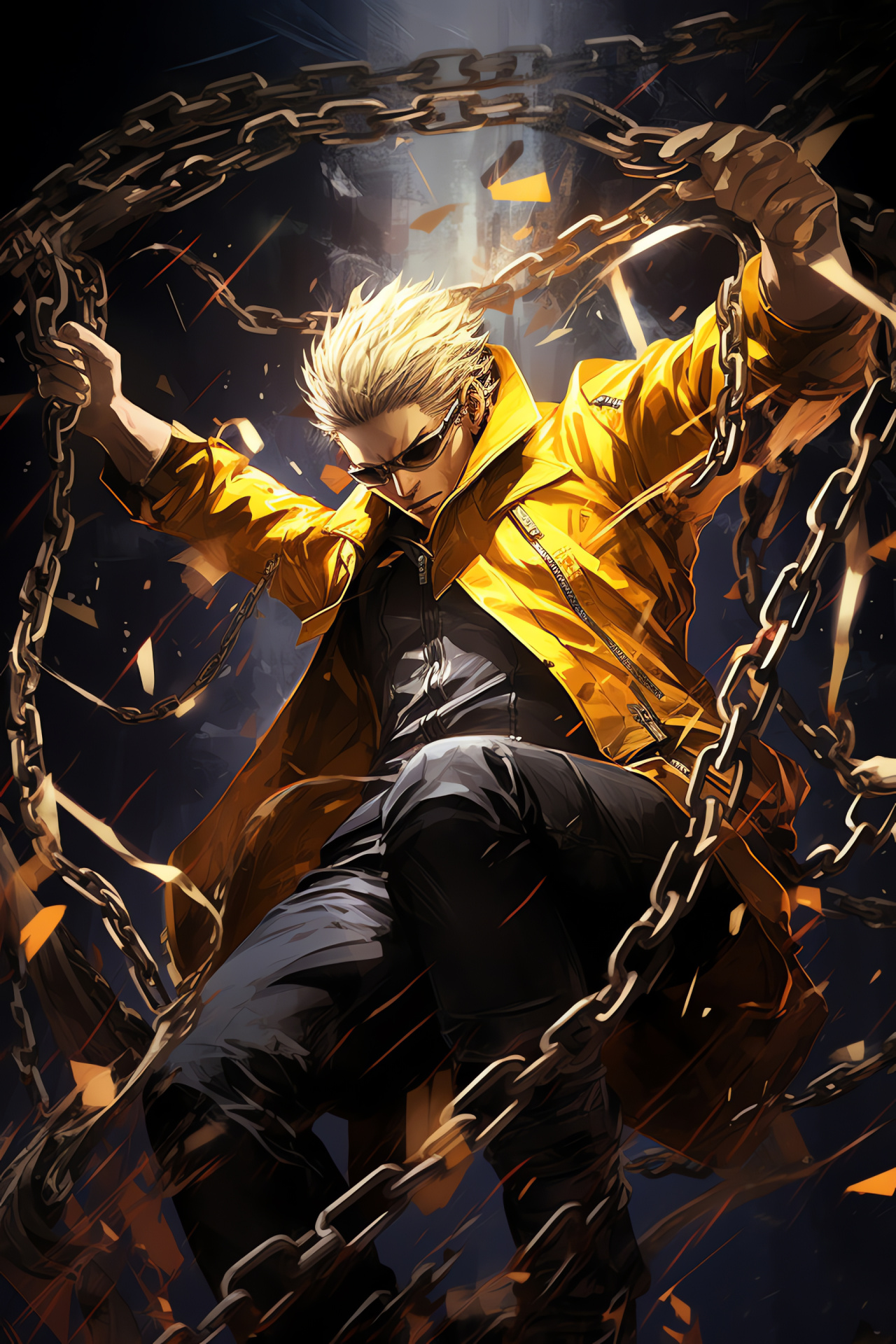 Persona 4 Golden Vita, Kanji Tatsumi, Kinetic bout, Strapping combatant, Iron links, HD Phone Image