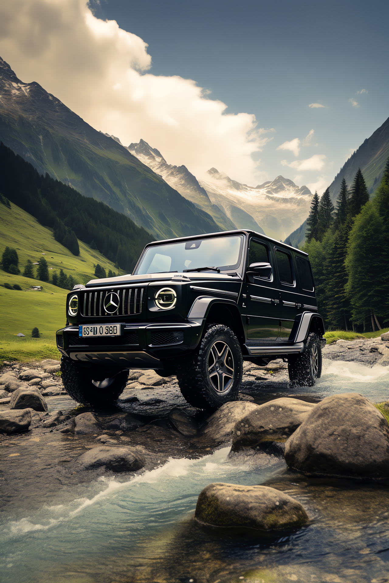 Jeep Wrangler adventure, Swiss mountain terrain, Off-road driving, Jeep capability, Rugged outdoor exploration, HD Phone Wallpaper