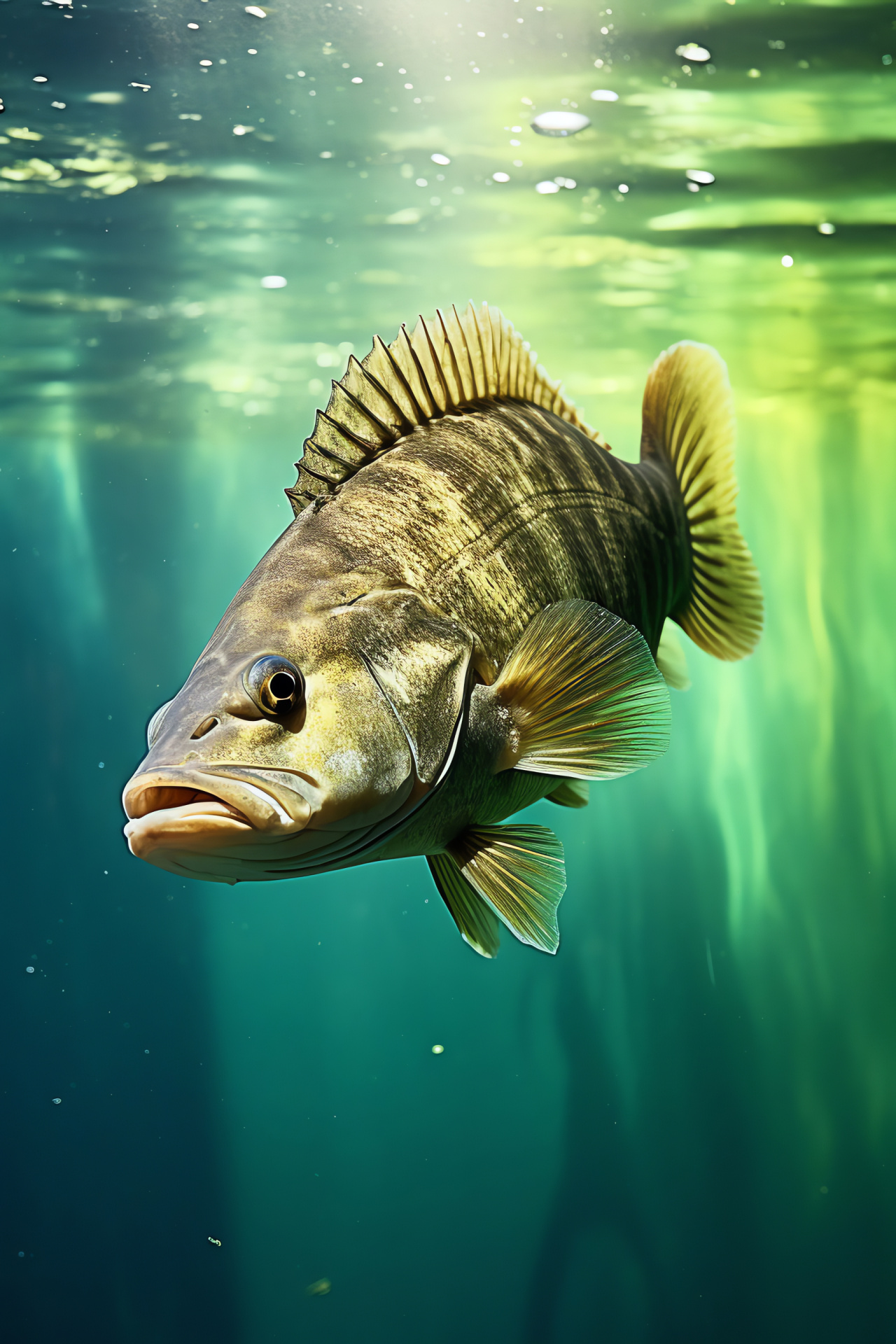 Smallmouth Bass species, Aquatic freshwater game, River fishing target, Agile underwater hunter, Ecologically significant fish, HD Phone Wallpaper