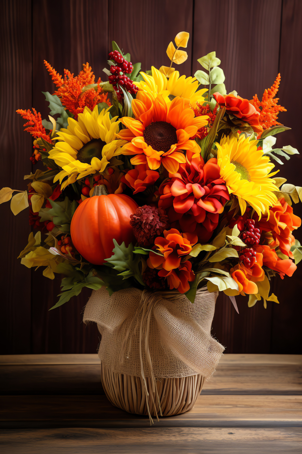 Harvest bounty, Autumn bouquet, Pumpkin display, Rustic charm, Fall harvest, HD Phone Image