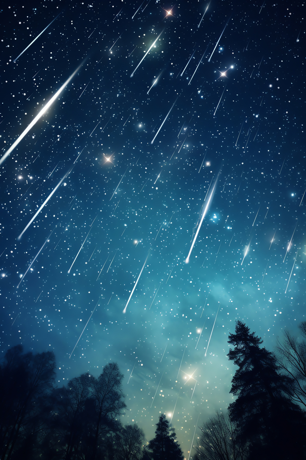 Celestial meteor event, Space spectacle, Cosmic debris, Starry phenomenon, Galactic panorama, HD Phone Wallpaper