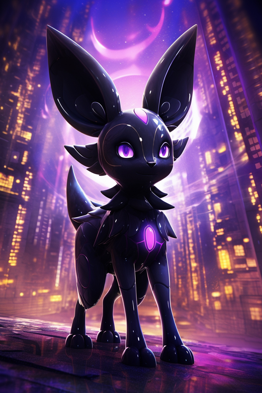 Umbreon engagement, Skyline innovation, Nocturnal pelt, Deep magenta optics, Assertive demeanor, HD Phone Image