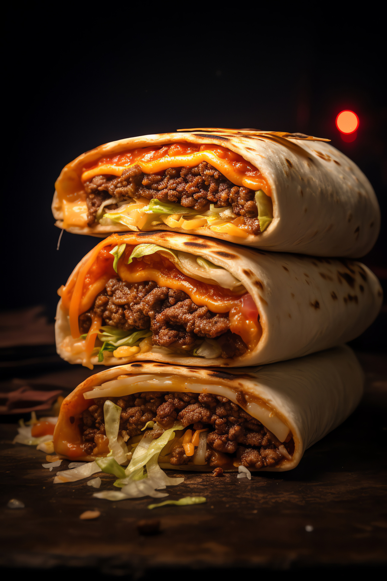 Taco Bell fare, Grilled tortilla crunch, Savory beef taste, Zesty cheese dressing, Fast-food staple, HD Phone Wallpaper