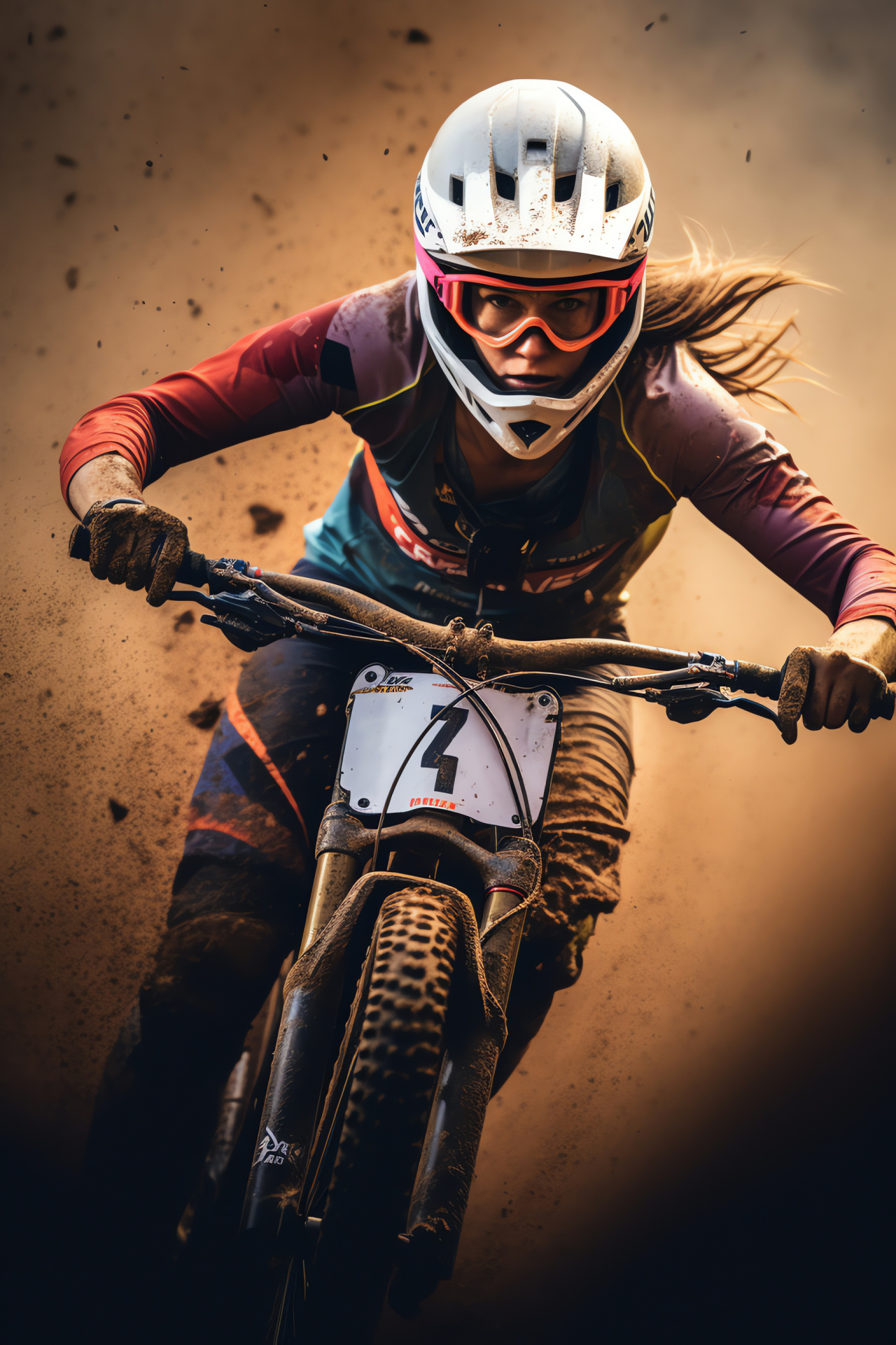 Downhill champion Rachel Atherton, MTB extreme terrain, Precision biking athlete, Elevated trail ride, Geomorphology enthusiast's delight, HD Phone Wallpaper