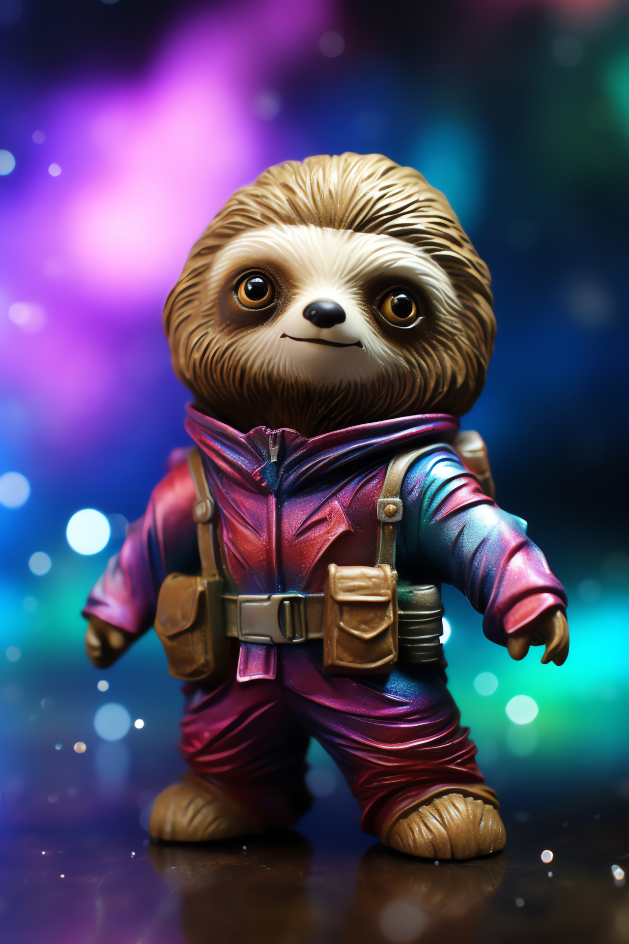 Slothstronaut, imaginative theme, extraterrestrial, deep space, cosmic travel, HD Phone Wallpaper