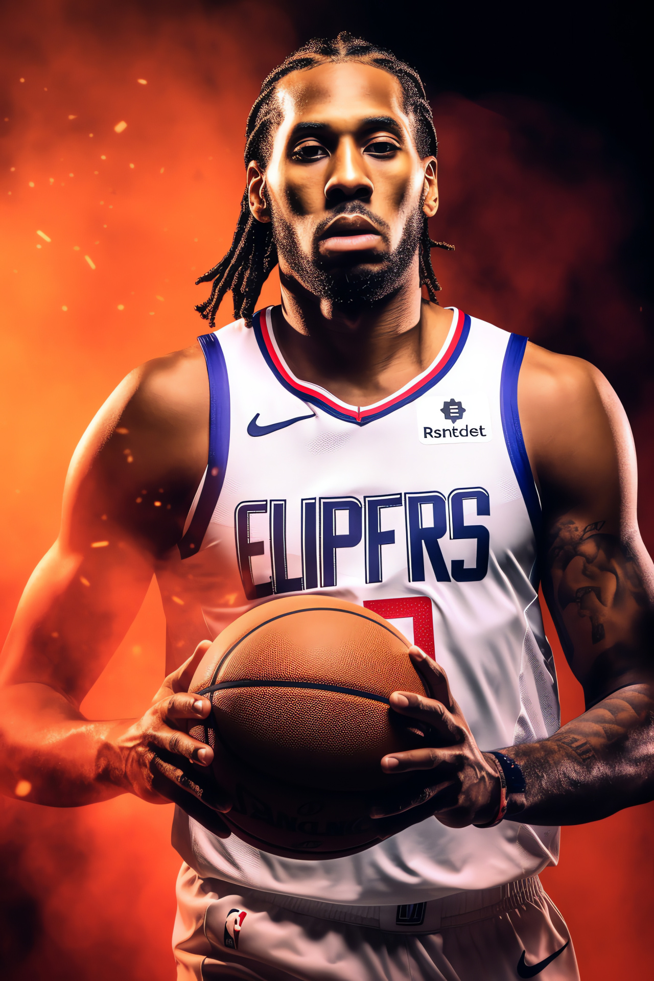 Kawhi Leonard, Los Angeles Clippers forward, NBA defense, Professional athlete, Slam dunk, HD Phone Image